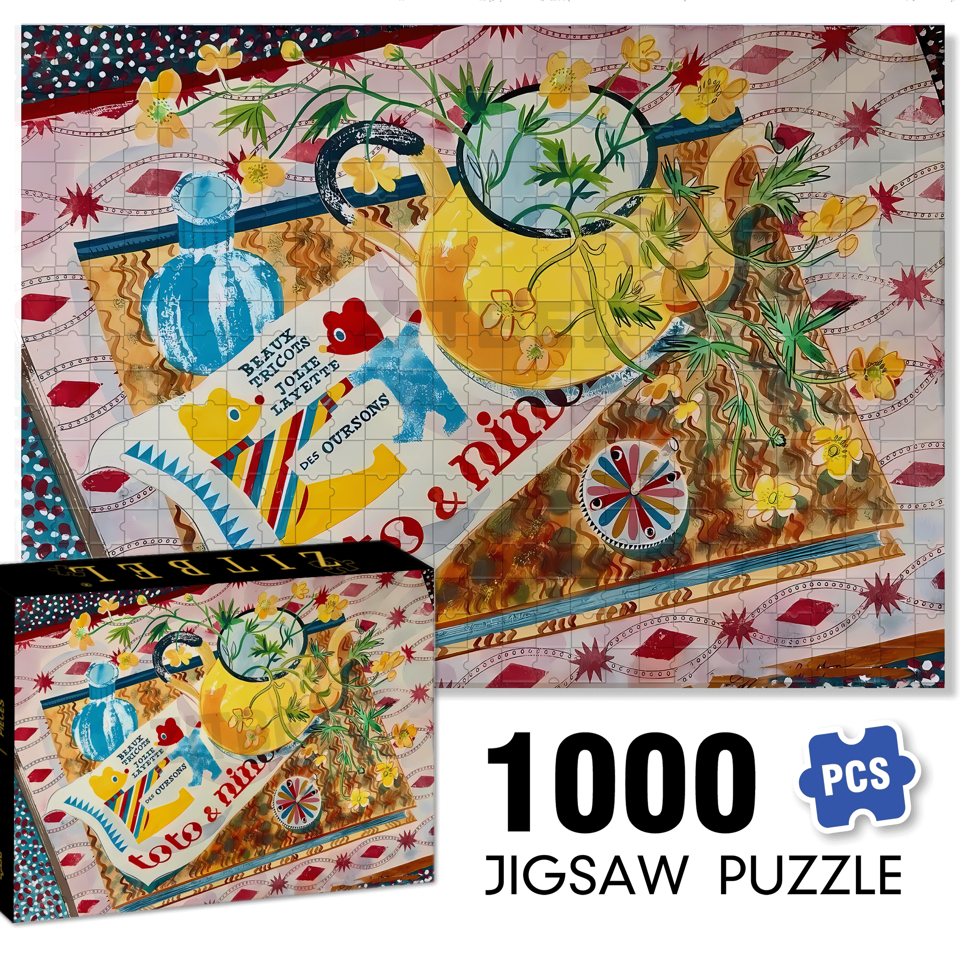 Still Life and Light 2 500pcs/1000pcs Jigsaw Puzzle, Scratch-Resistant, Interactive Family Game & Brain-Boosting DIY Decor, Perfect for Halloween, Christmas & New Year Gifts, Family Puzzle Game