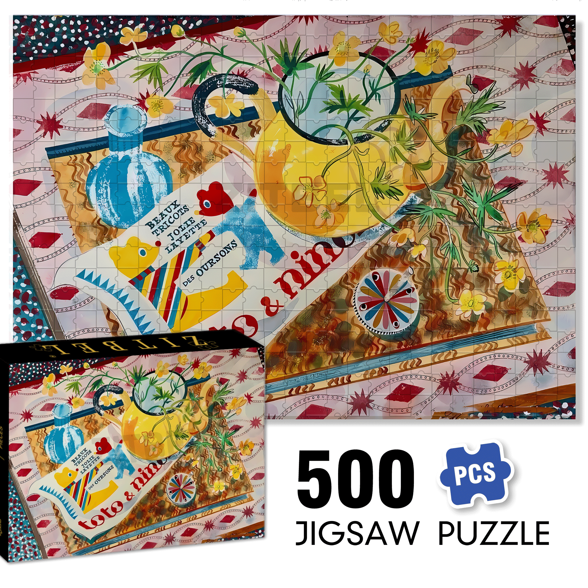 Still Life and Light 2 500pcs/1000pcs Jigsaw Puzzle, Scratch-Resistant, Interactive Family Game & Brain-Boosting DIY Decor, Perfect for Halloween, Christmas & New Year Gifts, Family Puzzle Game