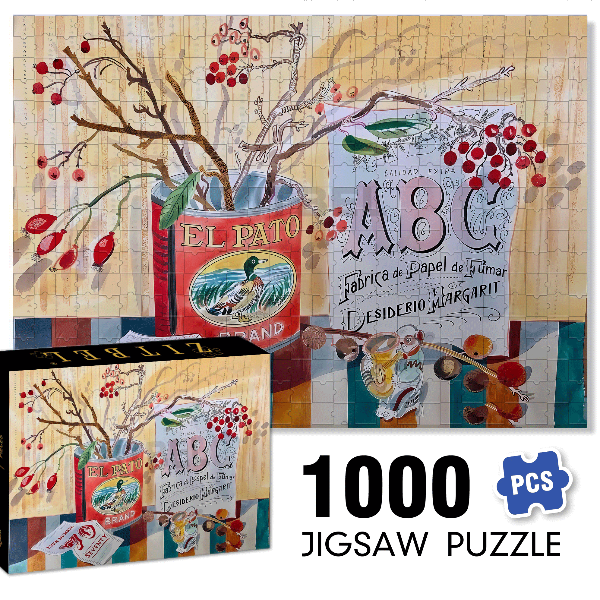 Still Life and Light 3 500pcs/1000pcs Jigsaw Puzzle, Scratch-Resistant, Interactive Family Game & Brain-Boosting DIY Decor, Perfect for Halloween, Christmas & New Year Gifts, Family Puzzle Game