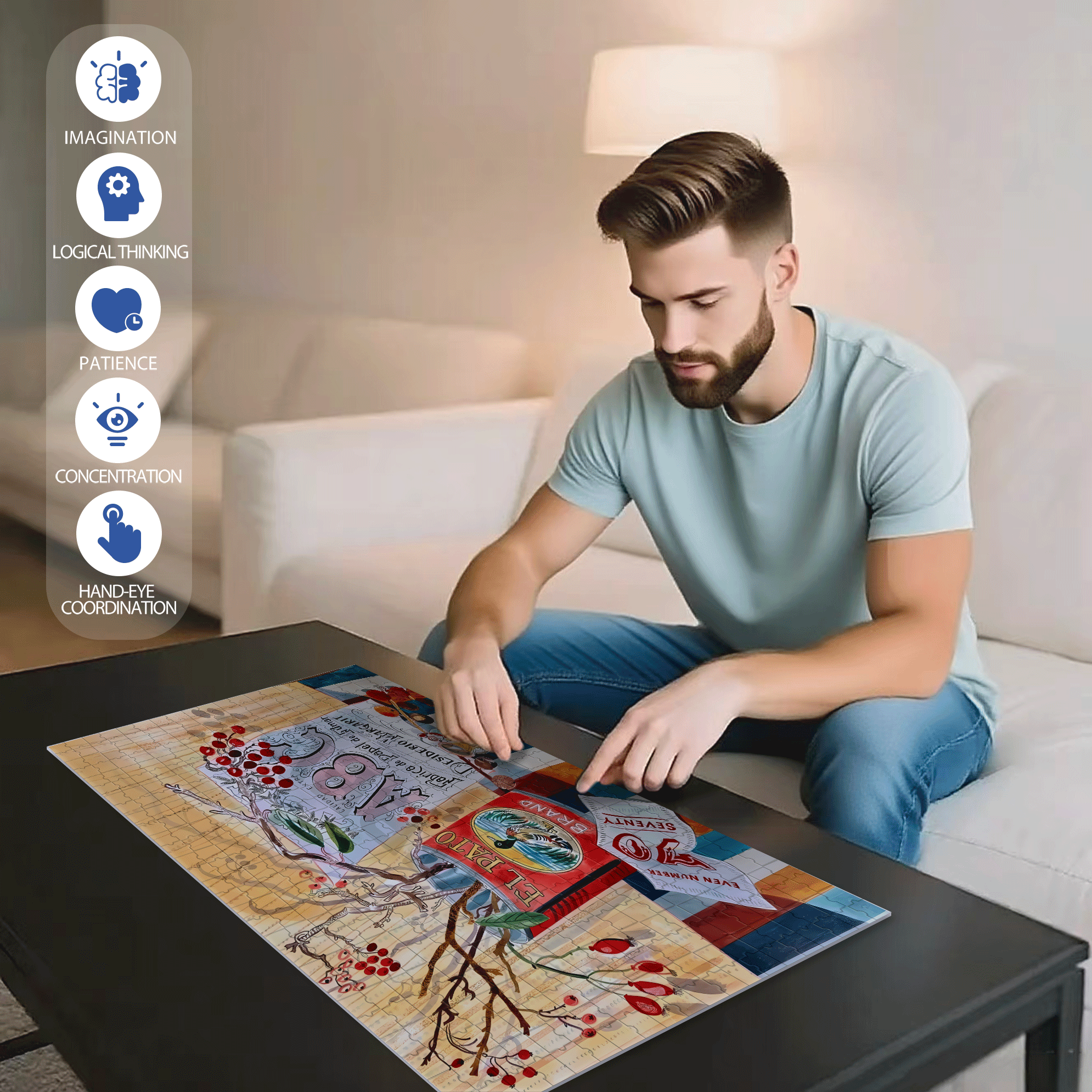 Still Life and Light 3 500pcs/1000pcs Jigsaw Puzzle, Scratch-Resistant, Interactive Family Game & Brain-Boosting DIY Decor, Perfect for Halloween, Christmas & New Year Gifts, Family Puzzle Game