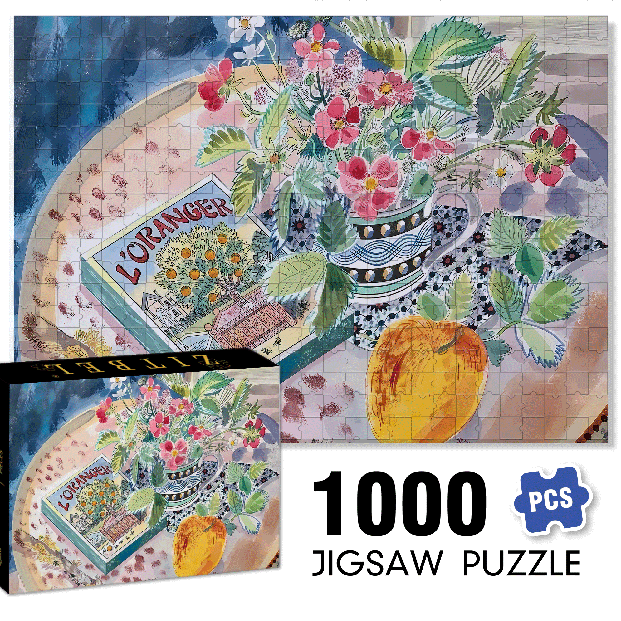 Still Life and Light 4 500pcs/1000pcs Jigsaw Puzzle, Scratch-Resistant, Interactive Family Game & Brain-Boosting DIY Decor, Perfect for Halloween, Christmas & New Year Gifts, Family Puzzle Game