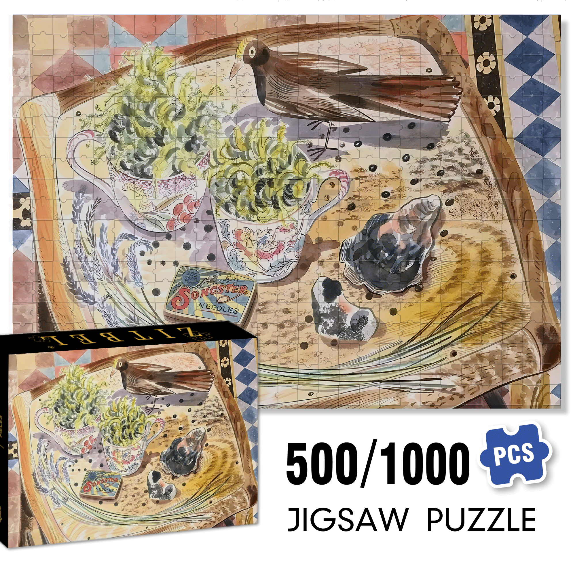 Still Life and Light 5 500pcs/1000pcs Jigsaw Puzzle, Scratch-Resistant, Interactive Family Game & Brain-Boosting DIY Decor, Perfect for Halloween, Christmas & New Year Gifts, Family Puzzle Game