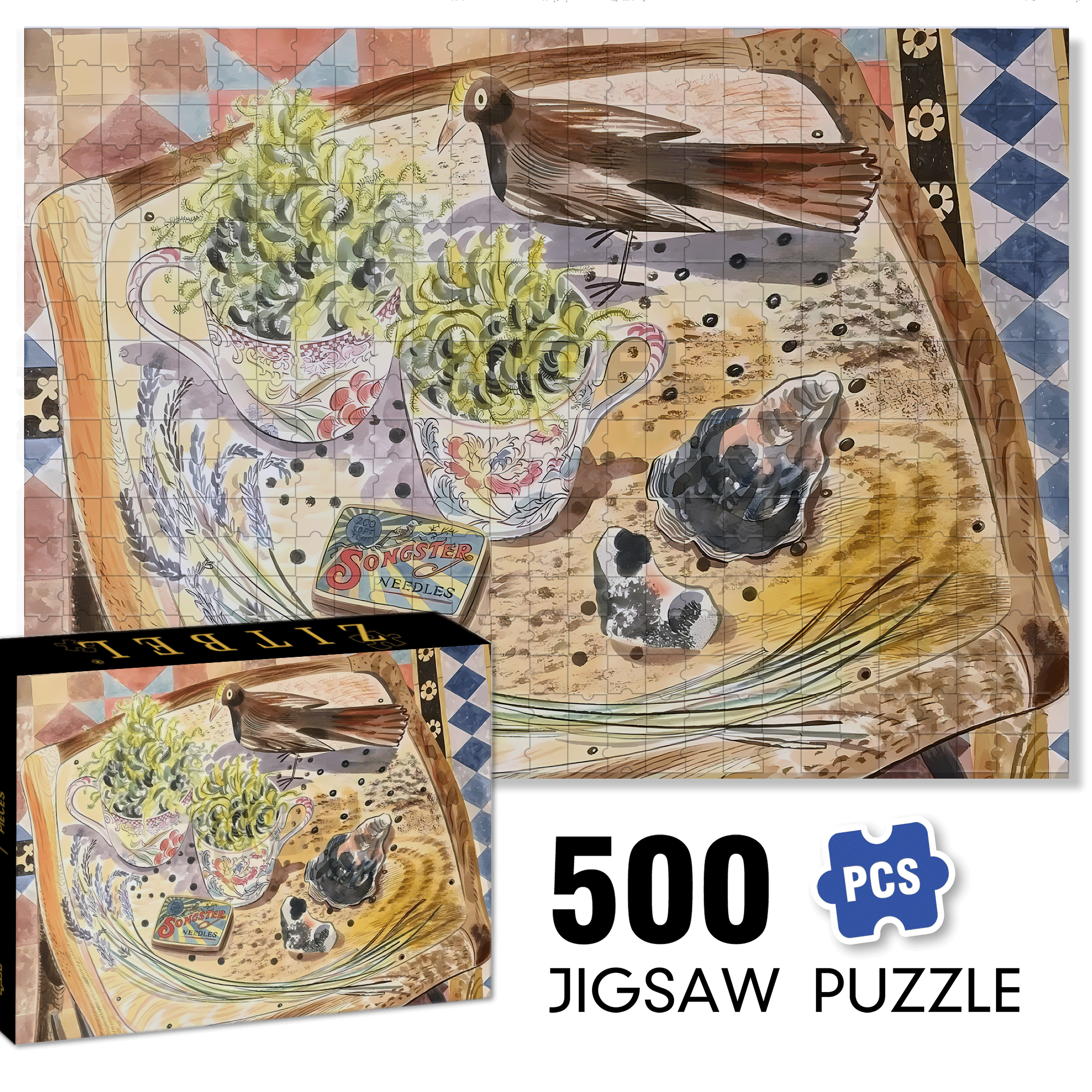 Still Life and Light 5 500pcs/1000pcs Jigsaw Puzzle, Scratch-Resistant, Interactive Family Game & Brain-Boosting DIY Decor, Perfect for Halloween, Christmas & New Year Gifts, Family Puzzle Game