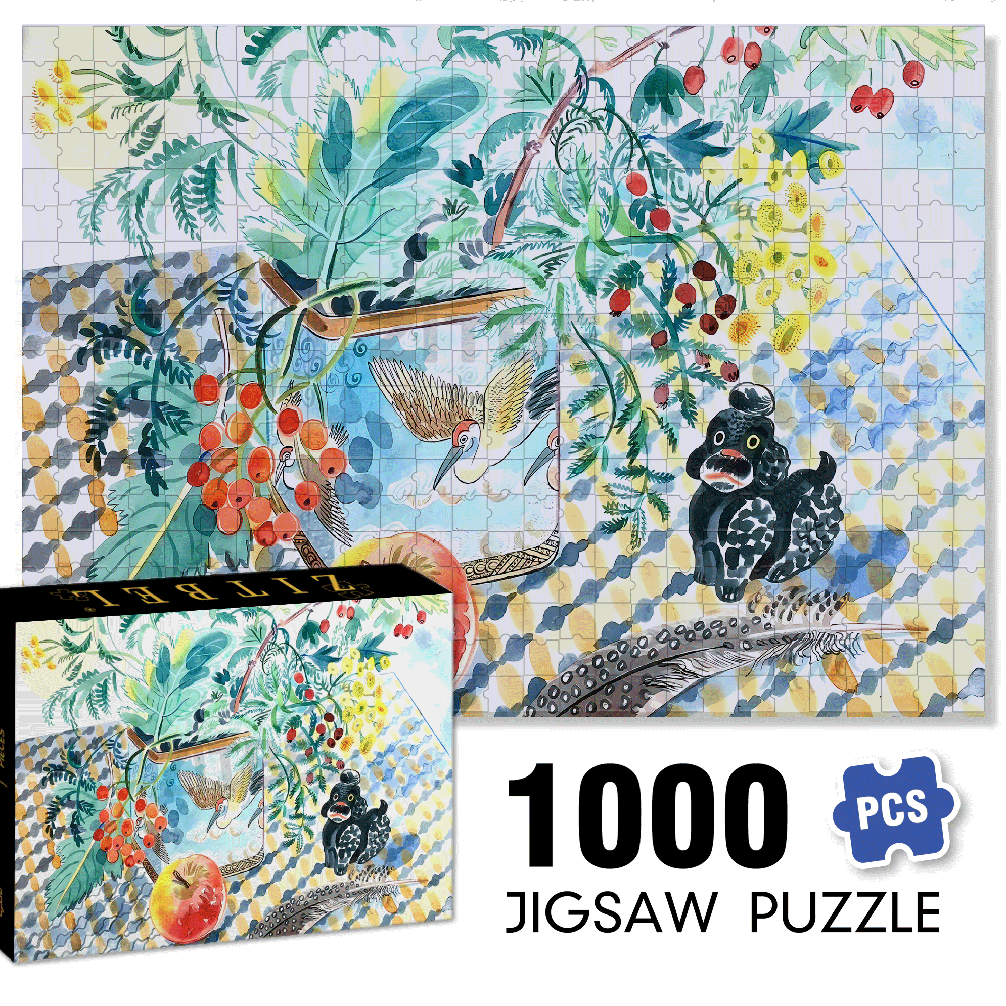 Still Life and Light 8 500pcs/1000pcs Jigsaw Puzzle, Scratch-Resistant, Interactive Family Game & Brain-Boosting DIY Decor, Perfect for Halloween, Christmas & New Year Gifts, Family Puzzle Game