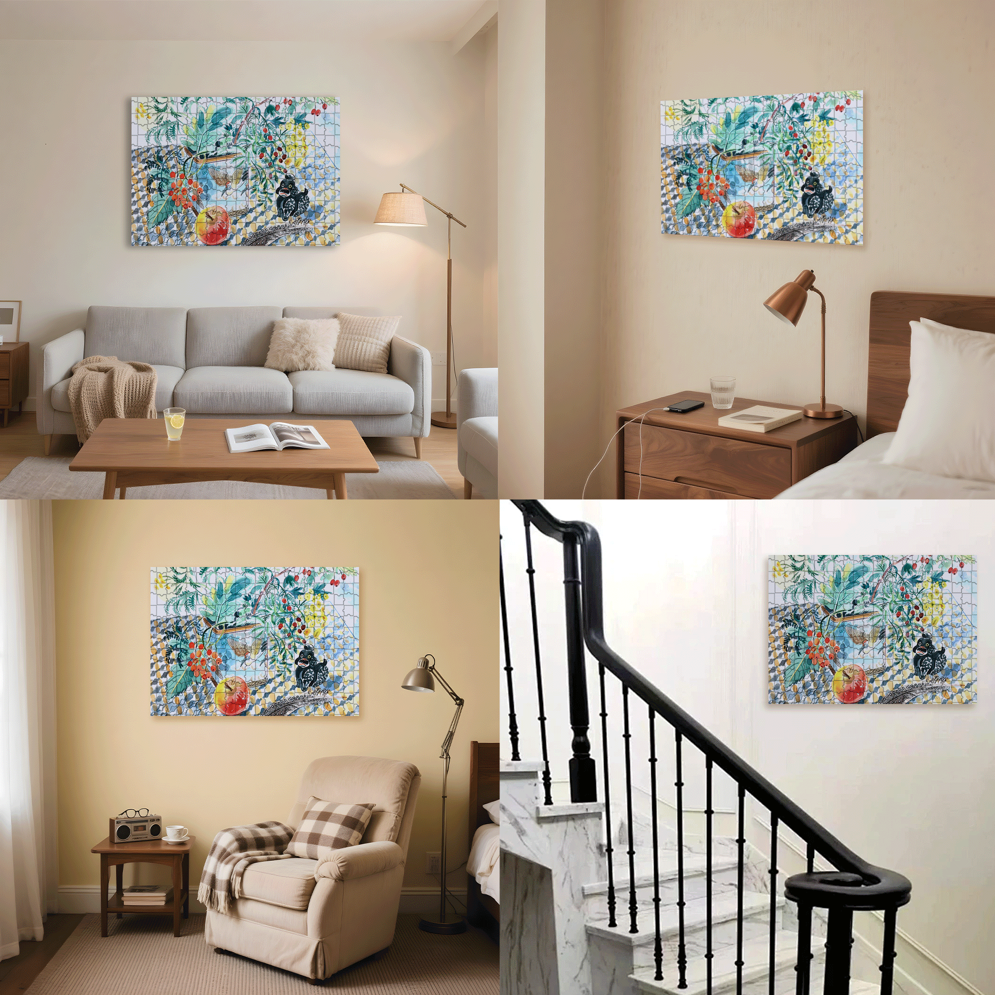 Still Life and Light 8 500pcs/1000pcs Jigsaw Puzzle, Scratch-Resistant, Interactive Family Game & Brain-Boosting DIY Decor, Perfect for Halloween, Christmas & New Year Gifts, Family Puzzle Game