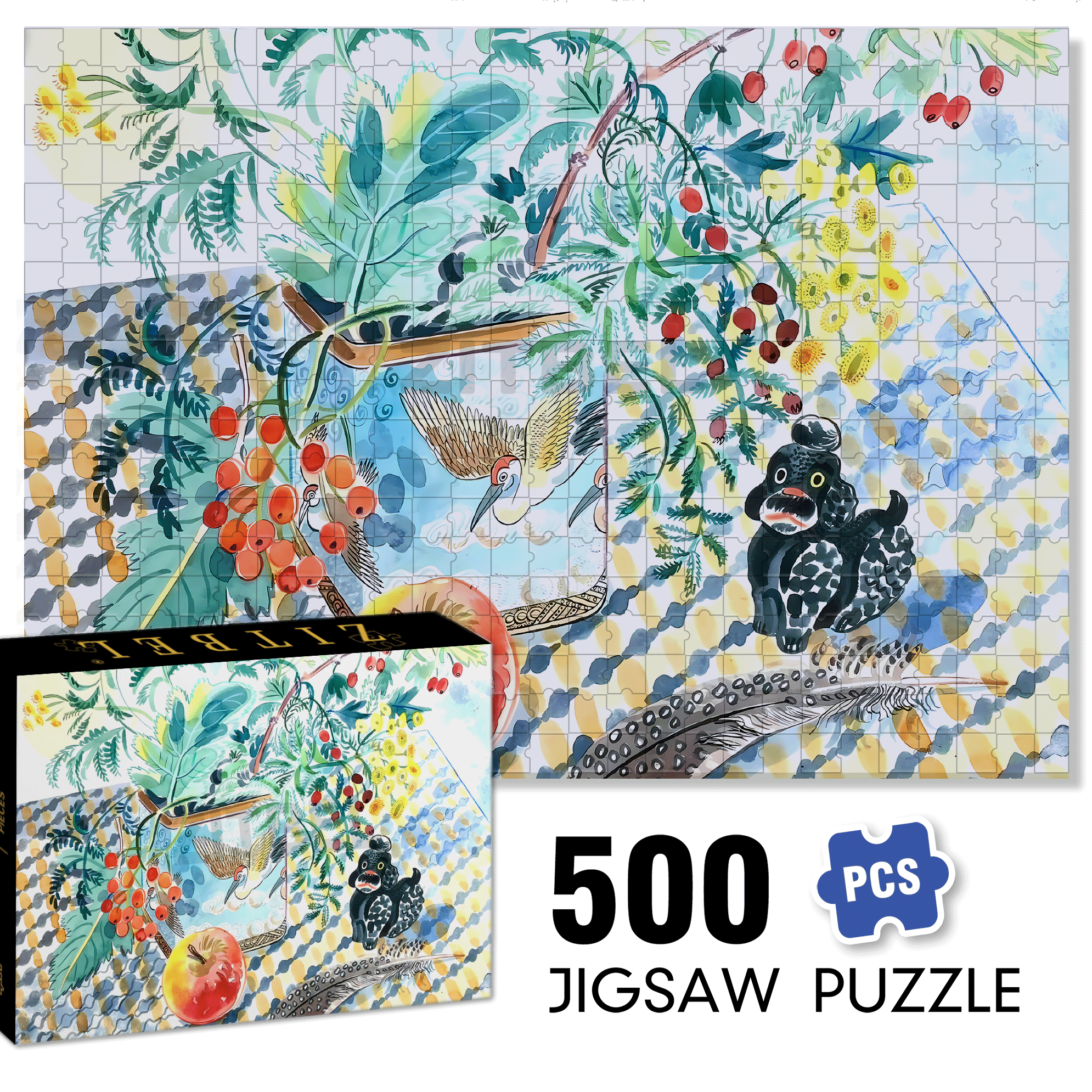 Still Life and Light 8 500pcs/1000pcs Jigsaw Puzzle, Scratch-Resistant, Interactive Family Game & Brain-Boosting DIY Decor, Perfect for Halloween, Christmas & New Year Gifts, Family Puzzle Game