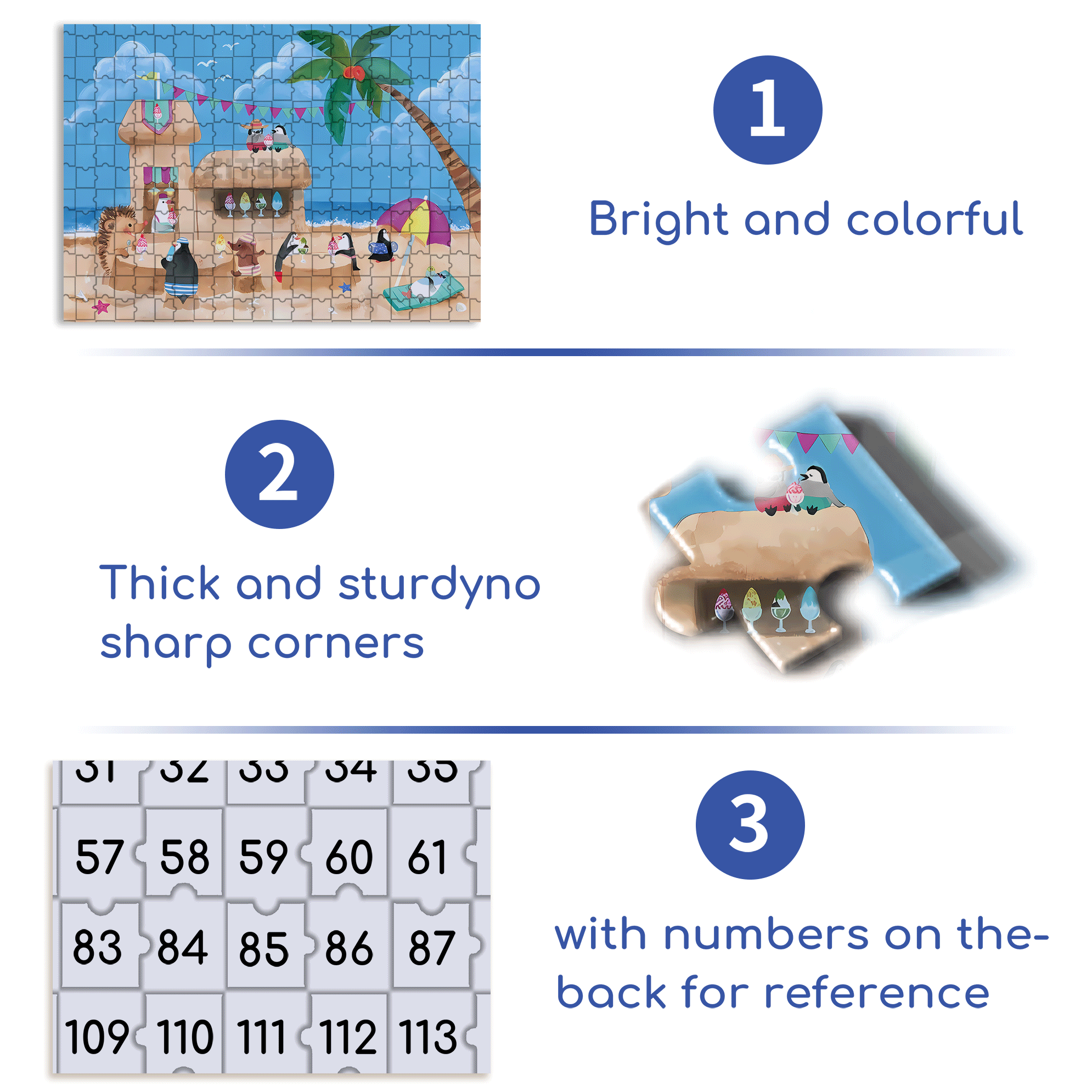 Vacation At The Beach 500pcs/1000pcs Jigsaw Puzzle, Scratch-Resistant, Interactive Family Game & Brain-Boosting DIY Decor, Perfect for Halloween, Christmas & New Year Gifts, Family Puzzle Game