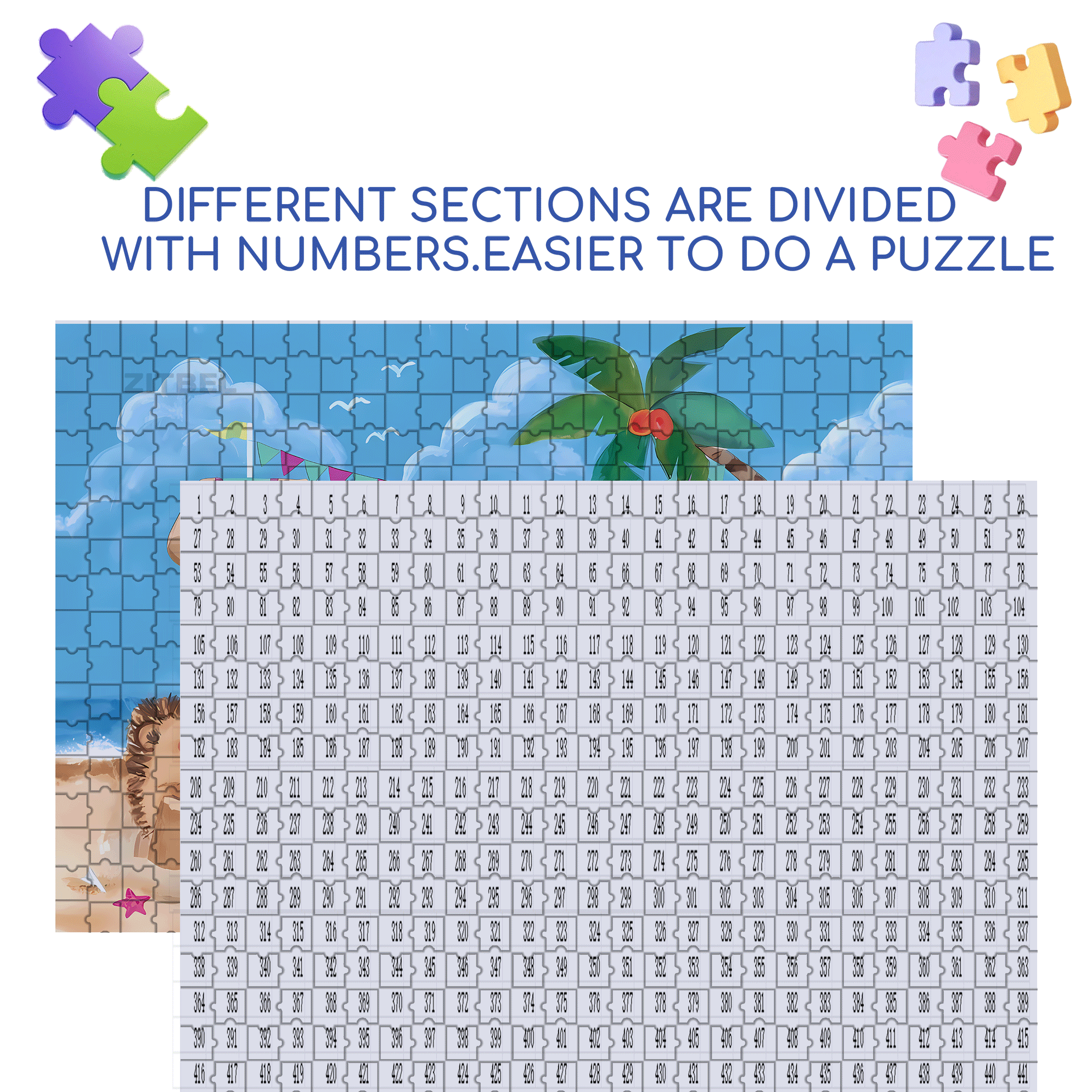 Vacation At The Beach 500pcs/1000pcs Jigsaw Puzzle, Scratch-Resistant, Interactive Family Game & Brain-Boosting DIY Decor, Perfect for Halloween, Christmas & New Year Gifts, Family Puzzle Game