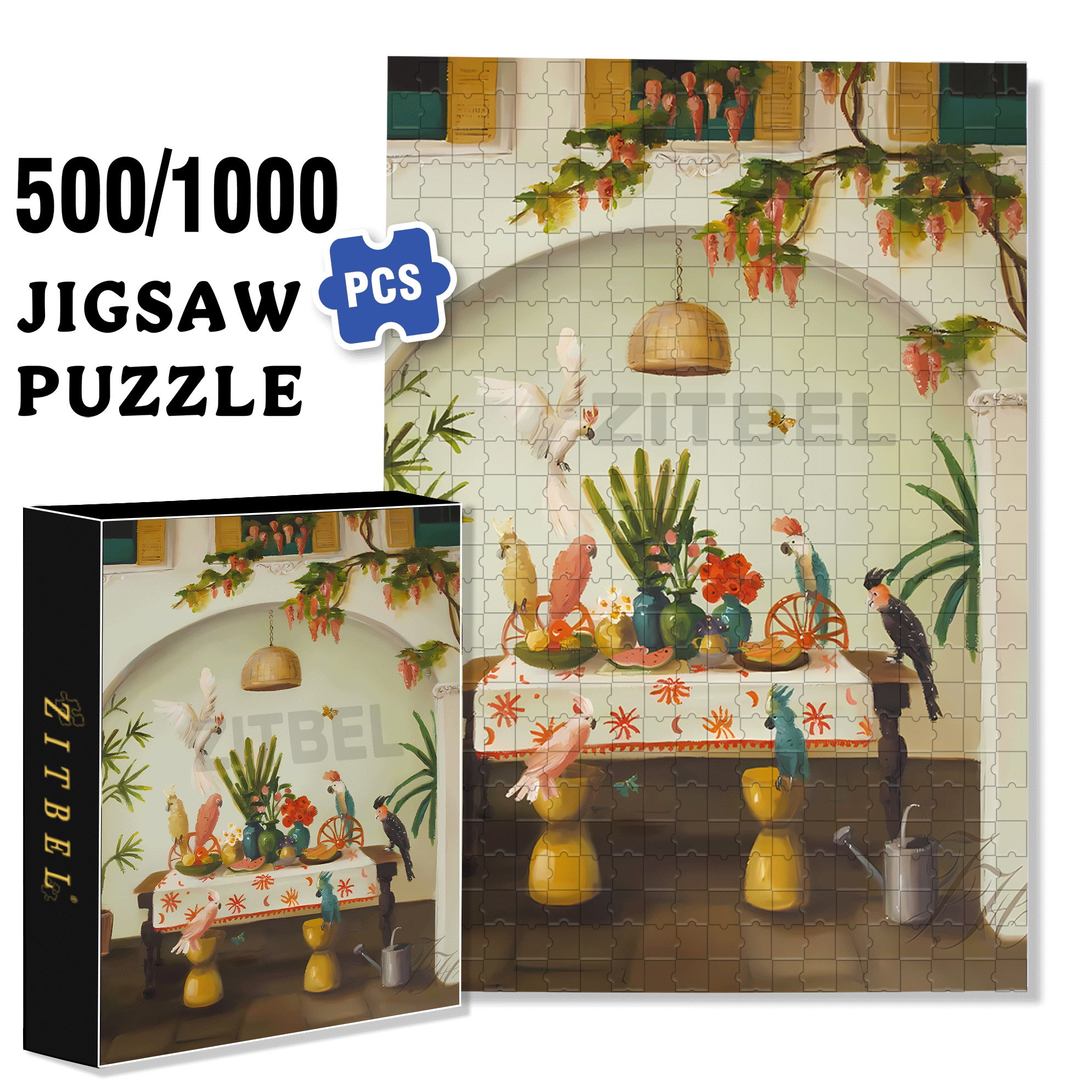 A Royal Family 500pcs/1000pcs Jigsaw Puzzle, Scratch-Resistant, Interactive Family Game & Brain-Boosting DIY Decor, Perfect for Halloween, Christmas & New Year Gifts, Family Puzzle Game