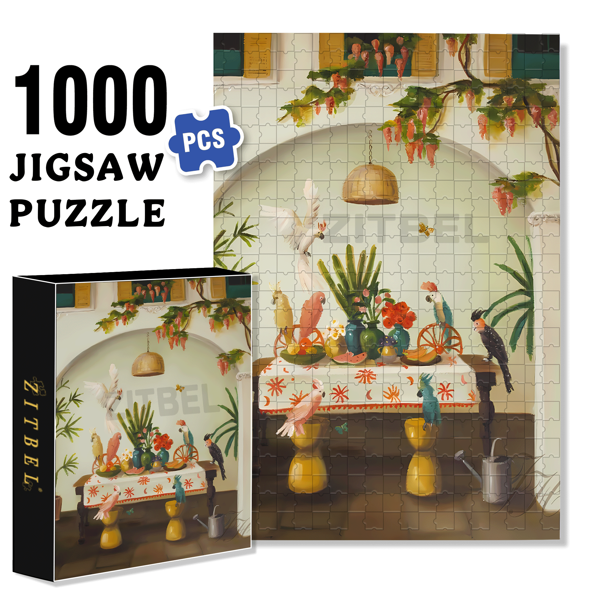 A Royal Family 500pcs/1000pcs Jigsaw Puzzle, Scratch-Resistant, Interactive Family Game & Brain-Boosting DIY Decor, Perfect for Halloween, Christmas & New Year Gifts, Family Puzzle Game