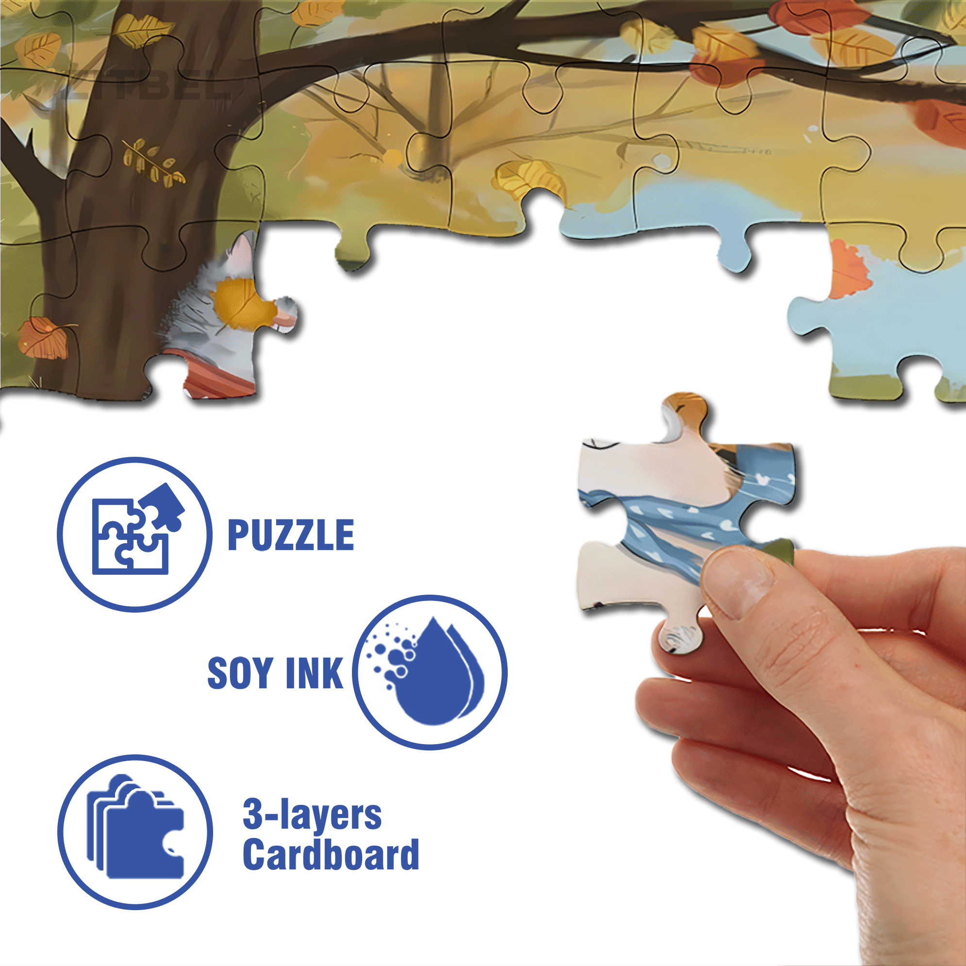 Autumn Promise 500pcs/1000pcs Jigsaw Puzzle, Scratch-Resistant, Interactive Family Game & Brain-Boosting DIY Decor, Perfect for Halloween, Christmas & New Year Gifts, Family Puzzle Game