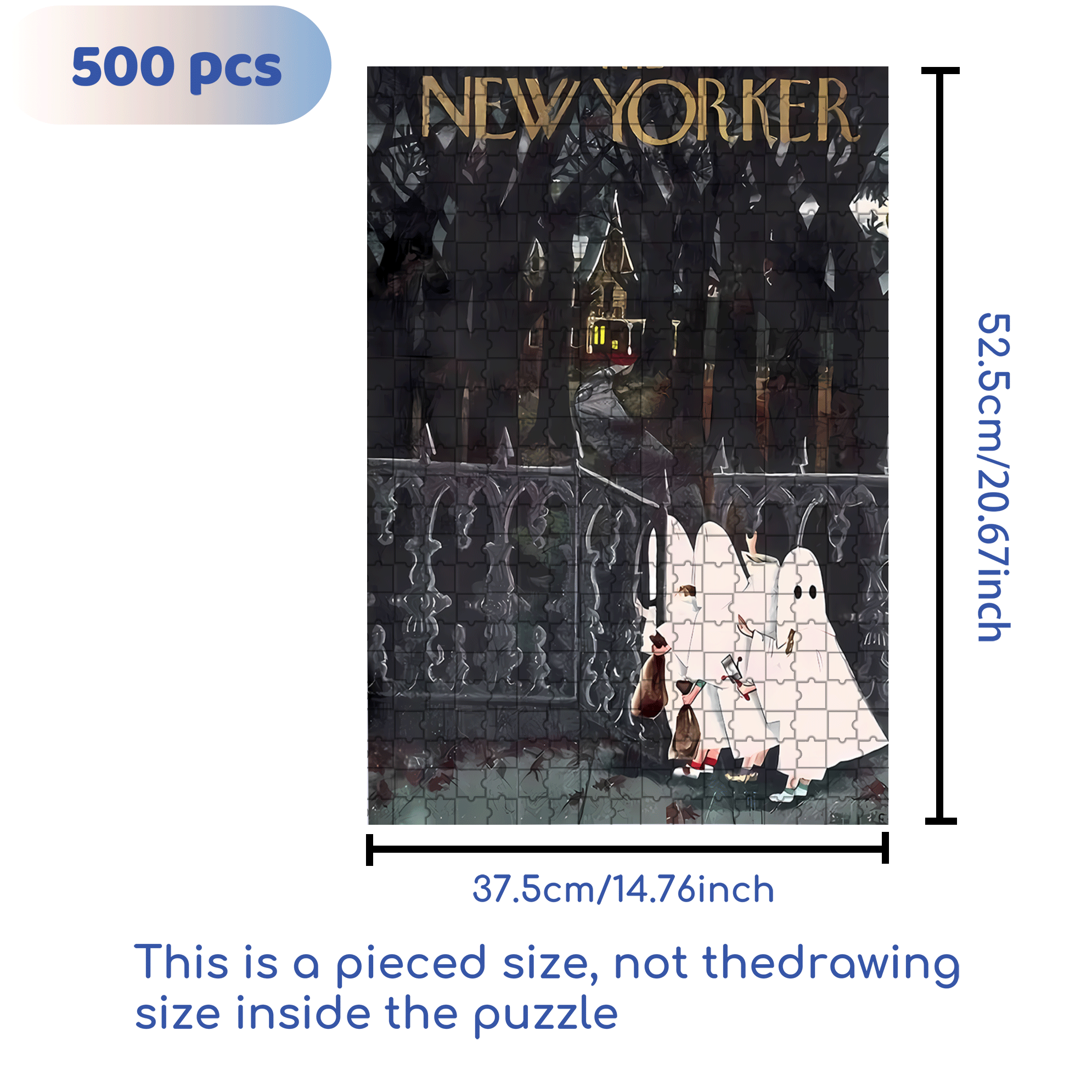Best Gift For Home Decoration 500pcs/1000pcs Jigsaw Puzzle, Scratch-Resistant, Interactive Family Game & Brain-Boosting DIY Decor, Perfect for Halloween, Christmas & New Year Gifts, Family Puzzle Game