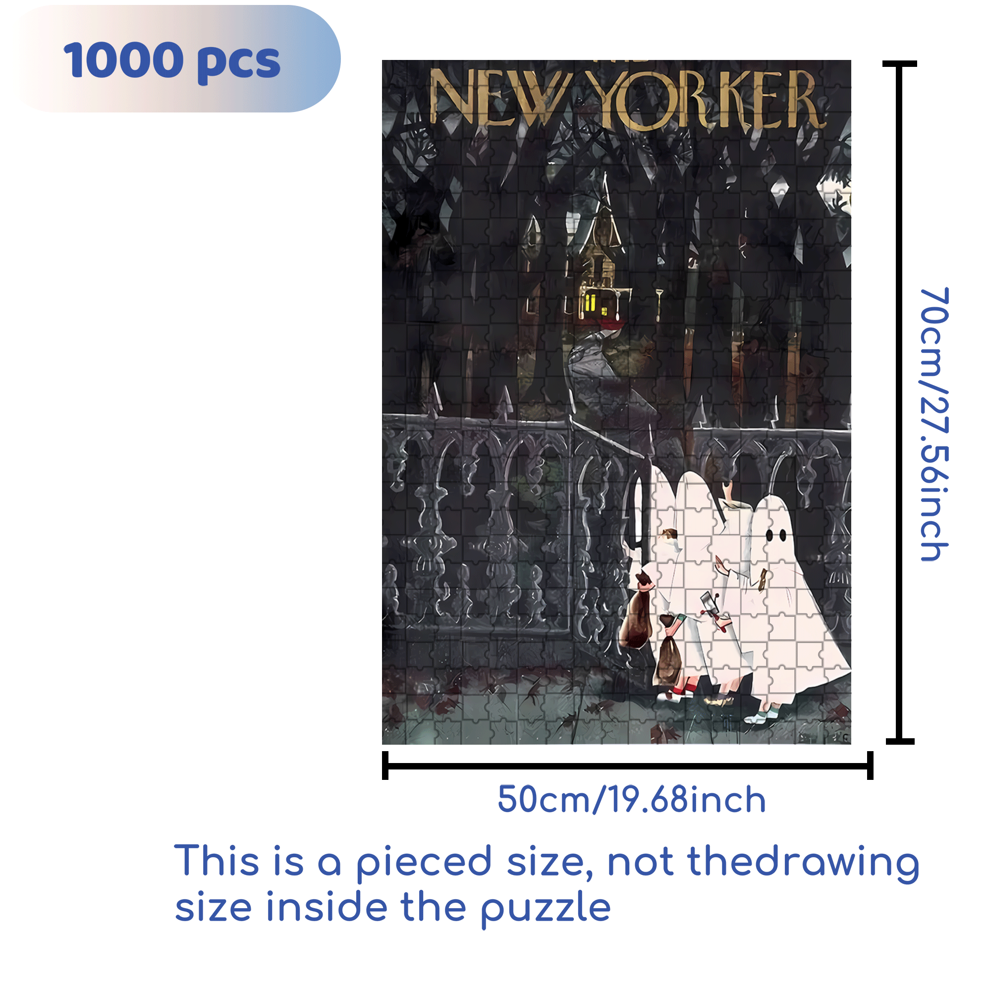 Best Gift For Home Decoration 500pcs/1000pcs Jigsaw Puzzle, Scratch-Resistant, Interactive Family Game & Brain-Boosting DIY Decor, Perfect for Halloween, Christmas & New Year Gifts, Family Puzzle Game