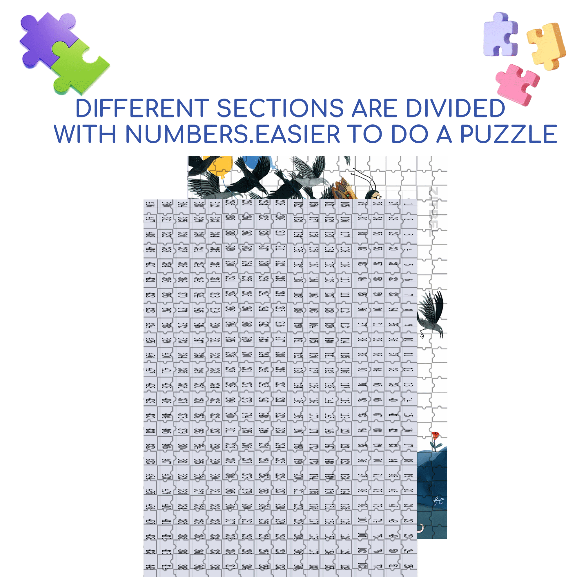 Better Togeter 500pcs/1000pcs Jigsaw Puzzle, Scratch-Resistant, Interactive Family Game & Brain-Boosting DIY Decor, Perfect for Halloween, Christmas & New Year Gifts, Family Puzzle Game