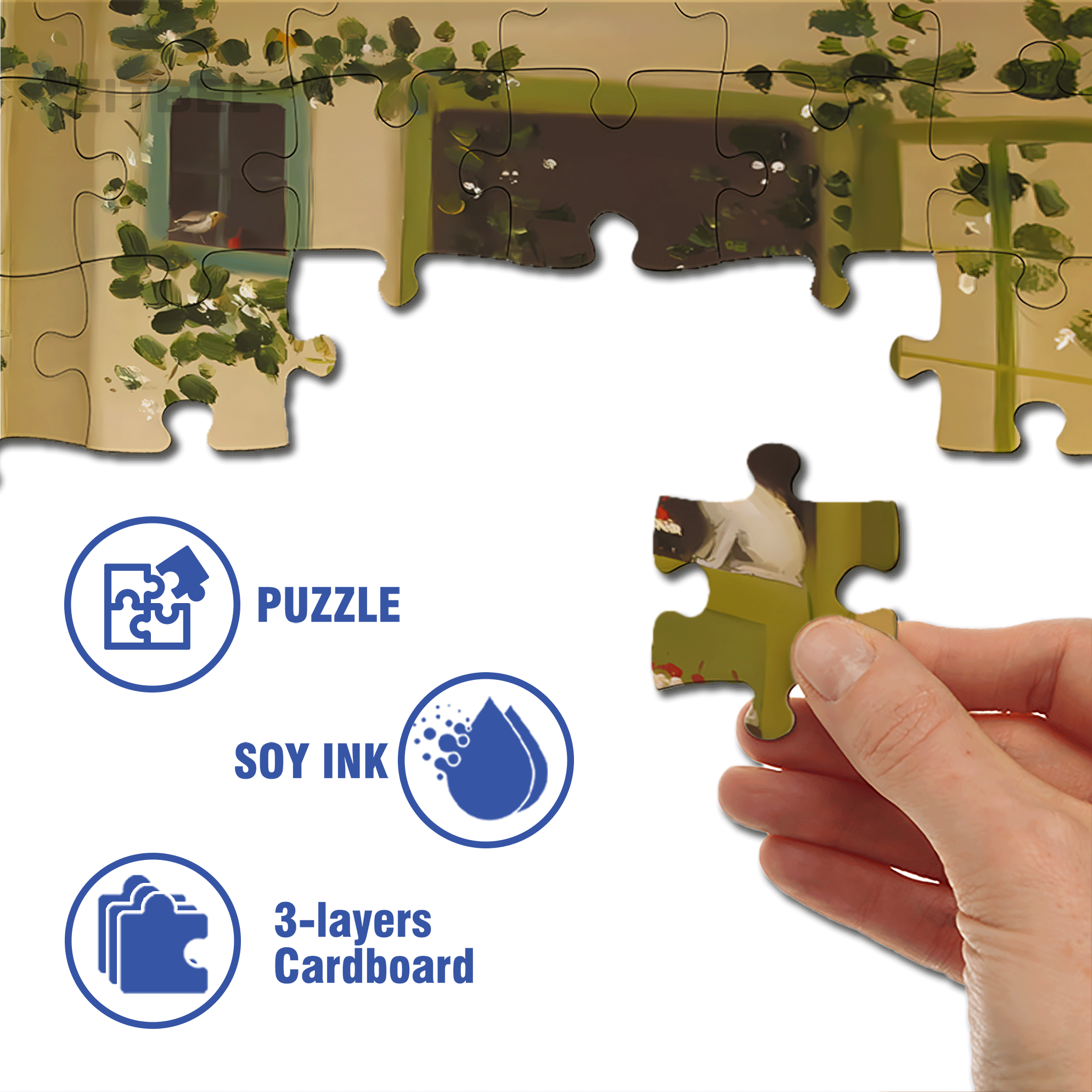 Black Forest Cake 500pcs/1000pcs Jigsaw Puzzle, Scratch-Resistant, Interactive Family Game & Brain-Boosting DIY Decor, Perfect for Halloween, Christmas & New Year Gifts, Family Puzzle Game