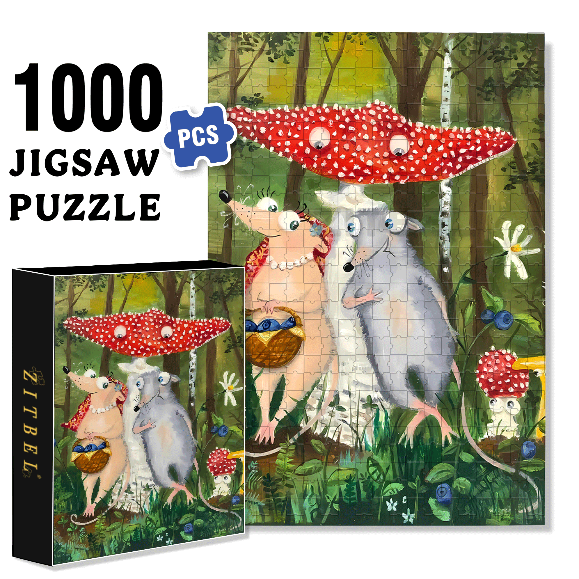 Chance Encounter 500pcs/1000pcs Jigsaw Puzzle, Scratch-Resistant, Interactive Family Game & Brain-Boosting DIY Decor, Perfect for Halloween, Christmas & New Year Gifts, Family Puzzle Game
