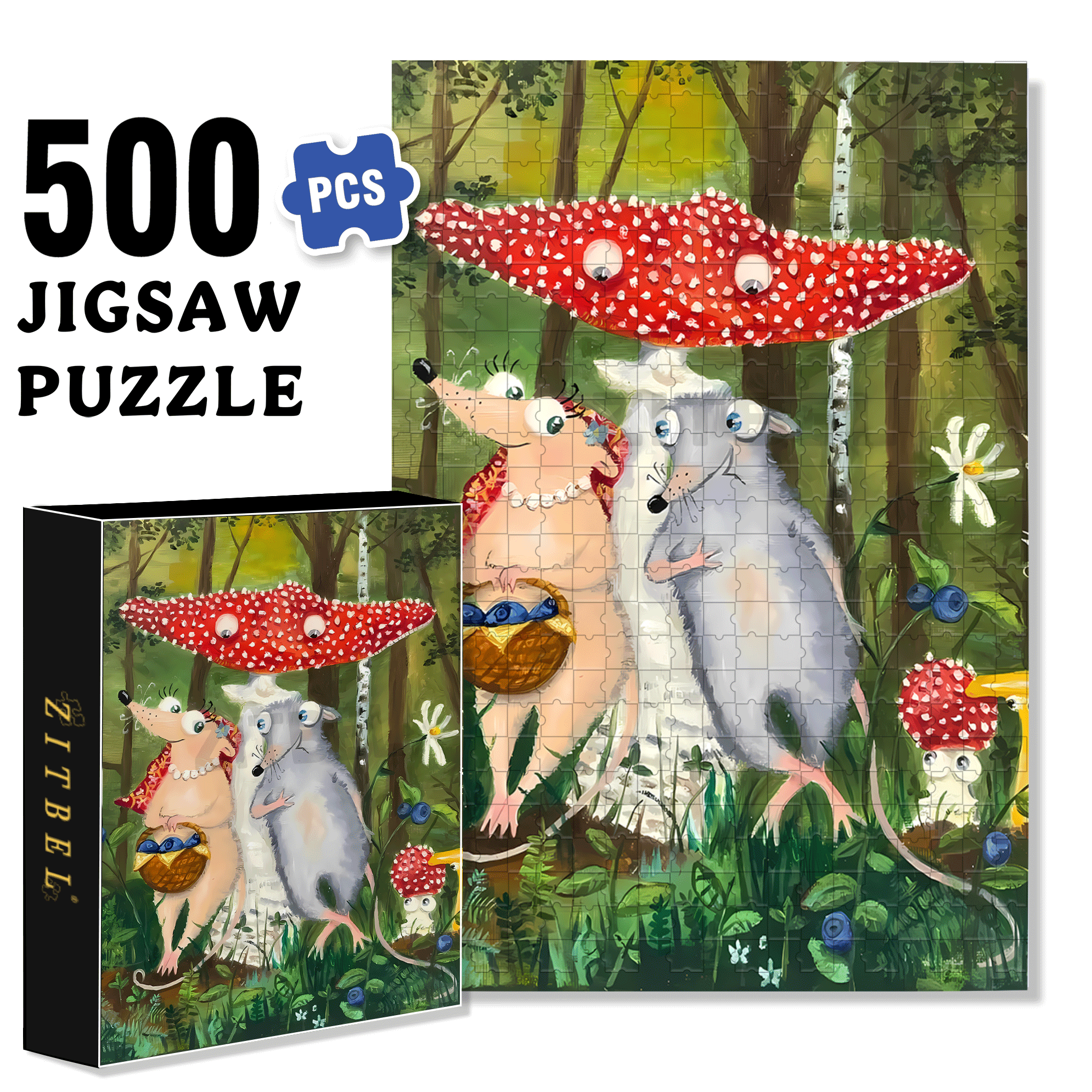 Chance Encounter 500pcs/1000pcs Jigsaw Puzzle, Scratch-Resistant, Interactive Family Game & Brain-Boosting DIY Decor, Perfect for Halloween, Christmas & New Year Gifts, Family Puzzle Game