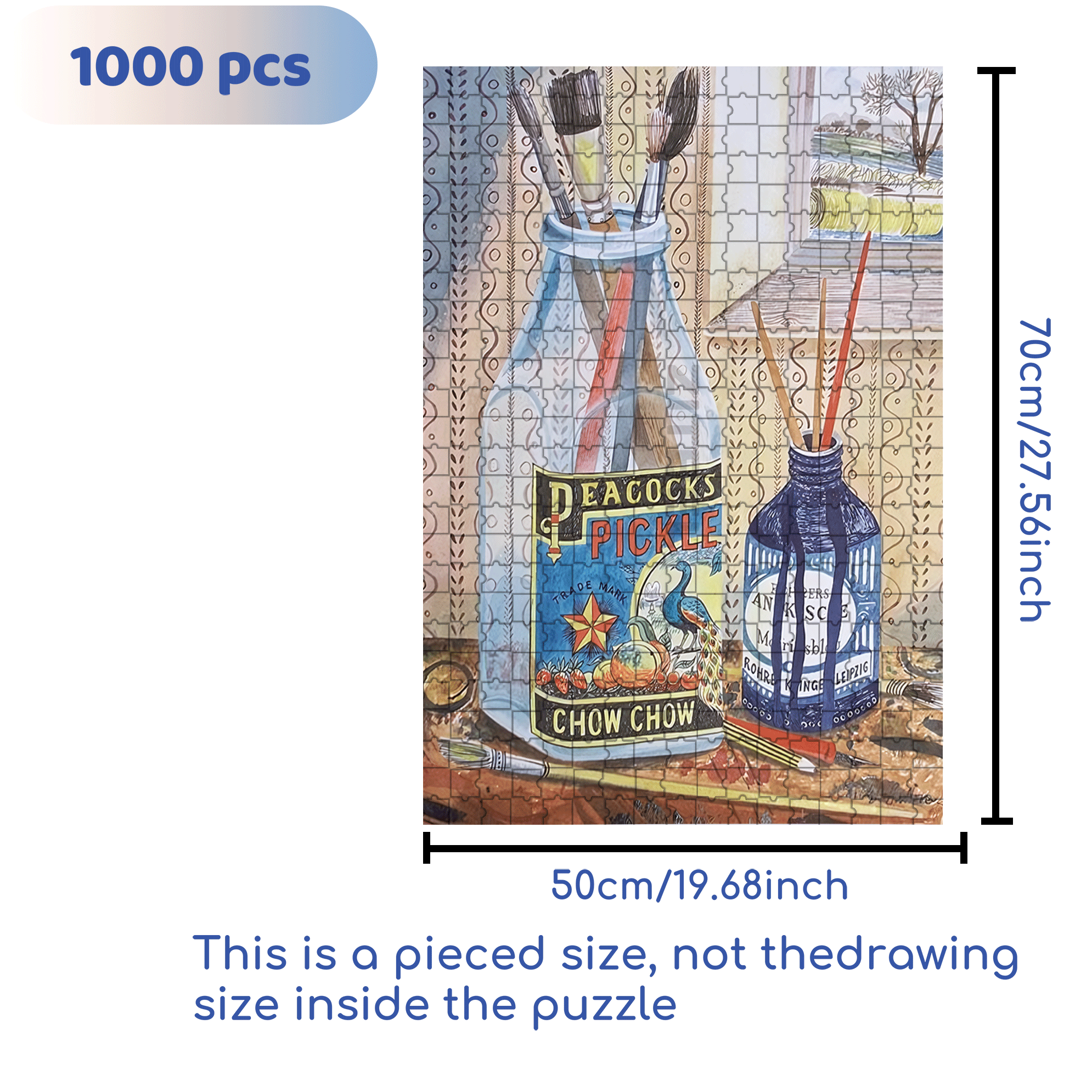 Chow Chow 500pcs/1000pcs Jigsaw Puzzle, Scratch-Resistant, Interactive Family Game & Brain-Boosting DIY Decor, Perfect for Halloween, Christmas & New Year Gifts, Family Puzzle Game