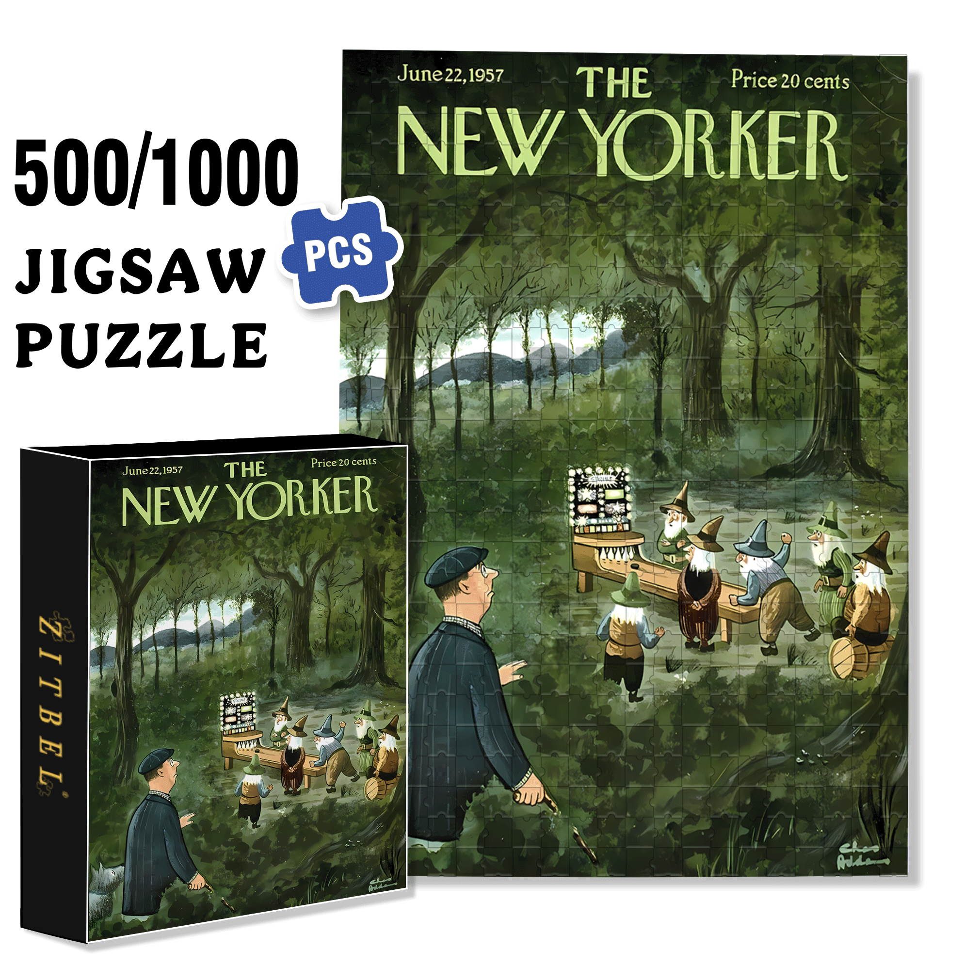 Discovery Of Dwarfs 500pcs/1000pcs Jigsaw Puzzle, Scratch-Resistant, Interactive Family Game & Brain-Boosting DIY Decor, Perfect for Halloween, Christmas & New Year Gifts, Family Puzzle Game