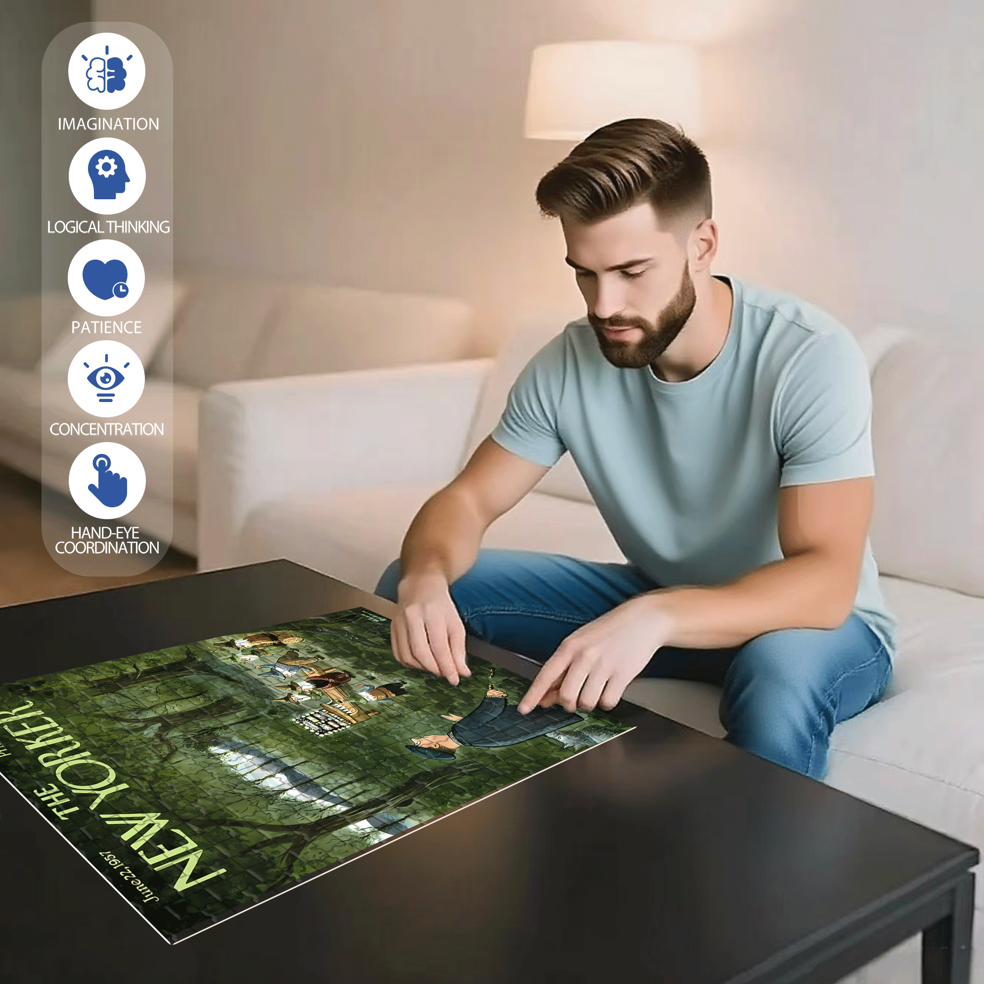 Discovery Of Dwarfs 500pcs/1000pcs Jigsaw Puzzle, Scratch-Resistant, Interactive Family Game & Brain-Boosting DIY Decor, Perfect for Halloween, Christmas & New Year Gifts, Family Puzzle Game