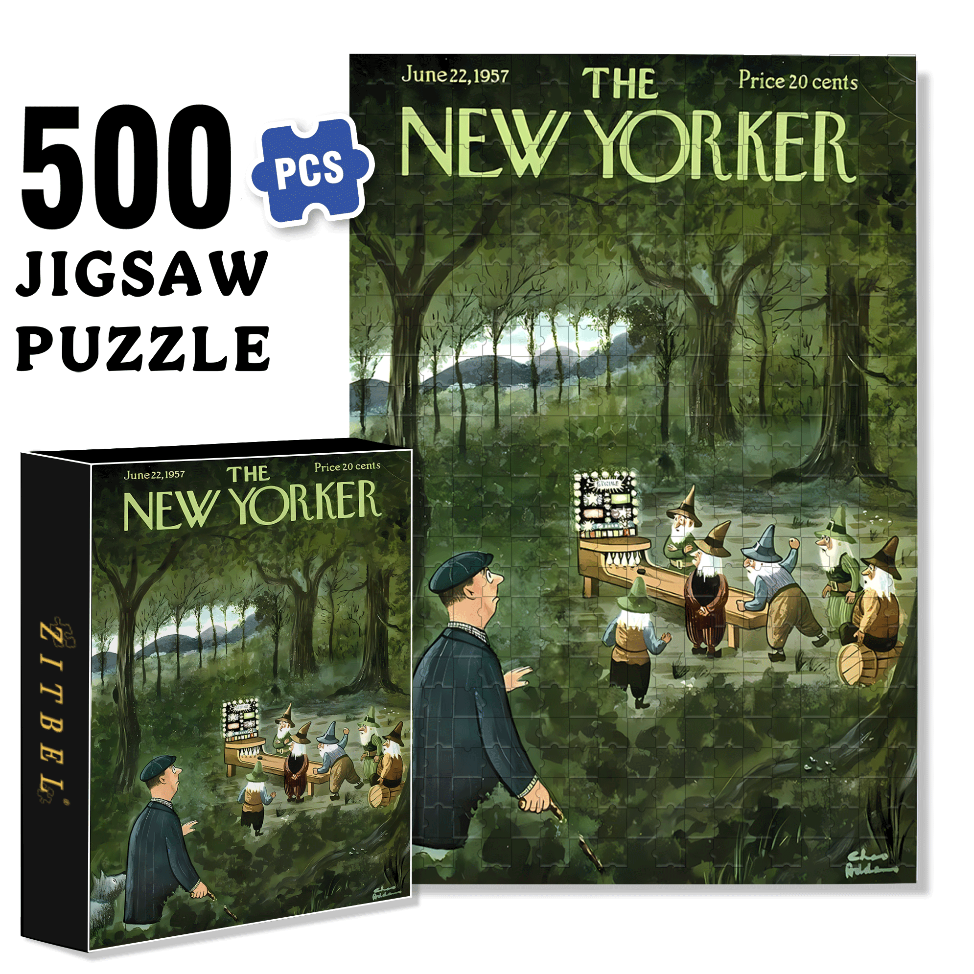 Discovery Of Dwarfs 500pcs/1000pcs Jigsaw Puzzle, Scratch-Resistant, Interactive Family Game & Brain-Boosting DIY Decor, Perfect for Halloween, Christmas & New Year Gifts, Family Puzzle Game