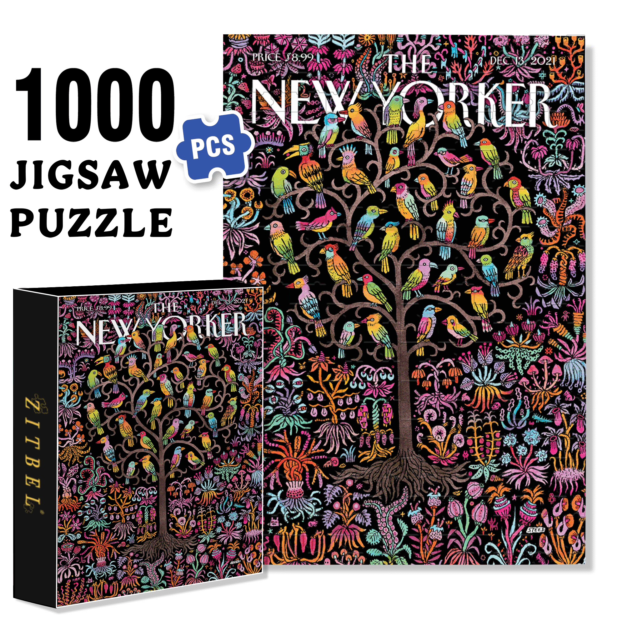 Enchanted Garden 500pcs/1000pcs Jigsaw Puzzle, Scratch-Resistant, Interactive Family Game & Brain-Boosting DIY Decor, Perfect for Halloween, Christmas & New Year Gifts, Family Puzzle Game