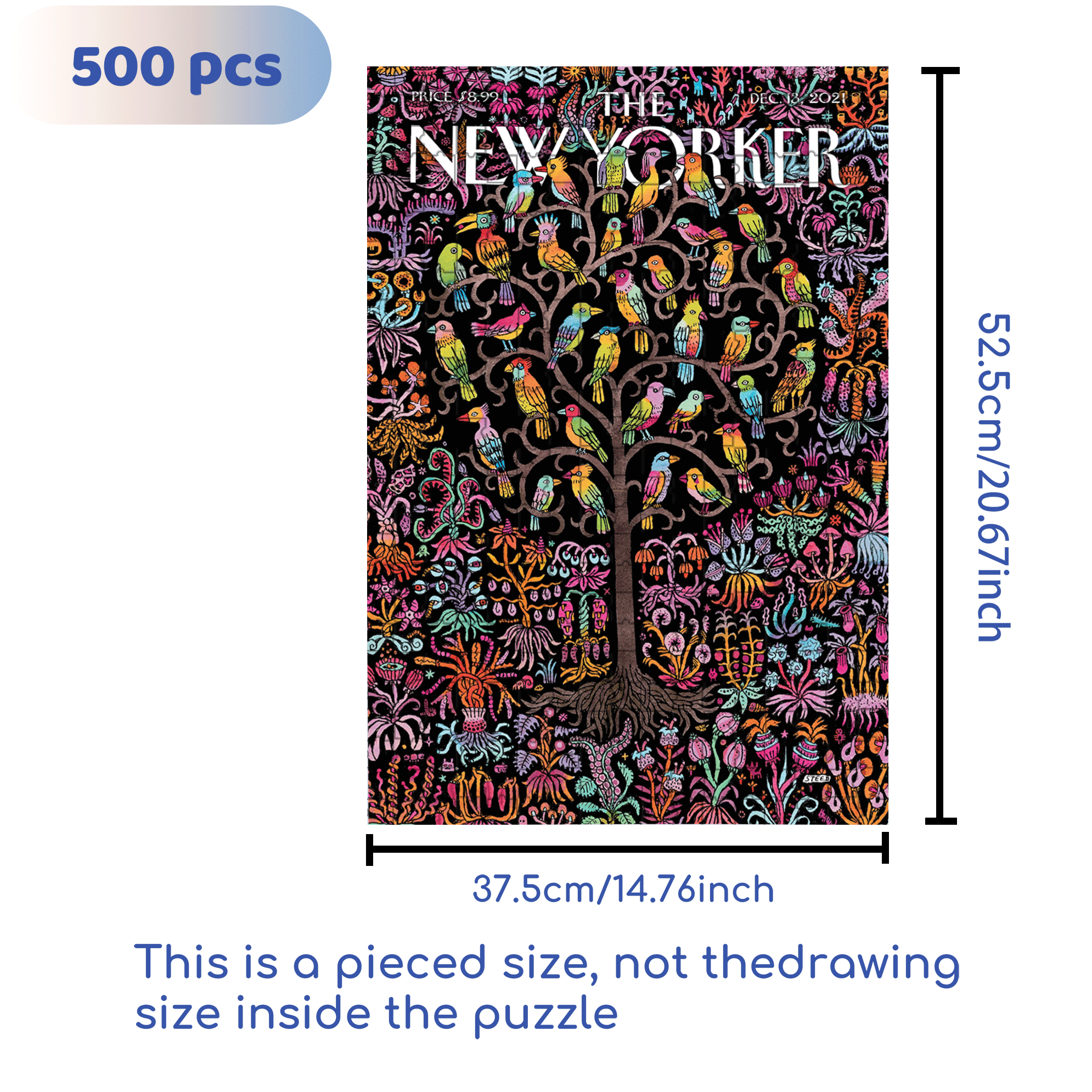 Enchanted Garden 500pcs/1000pcs Jigsaw Puzzle, Scratch-Resistant, Interactive Family Game & Brain-Boosting DIY Decor, Perfect for Halloween, Christmas & New Year Gifts, Family Puzzle Game