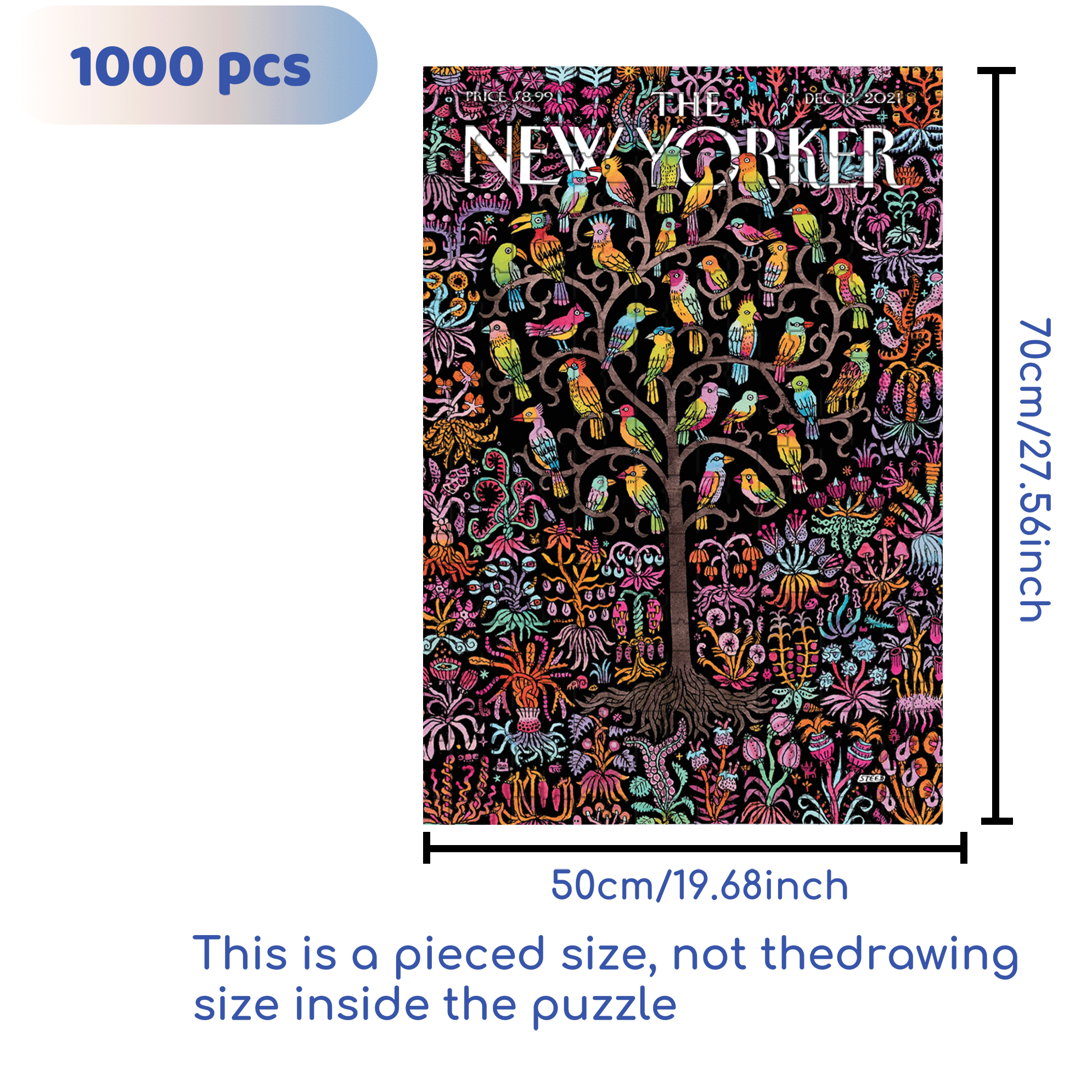Enchanted Garden 500pcs/1000pcs Jigsaw Puzzle, Scratch-Resistant, Interactive Family Game & Brain-Boosting DIY Decor, Perfect for Halloween, Christmas & New Year Gifts, Family Puzzle Game