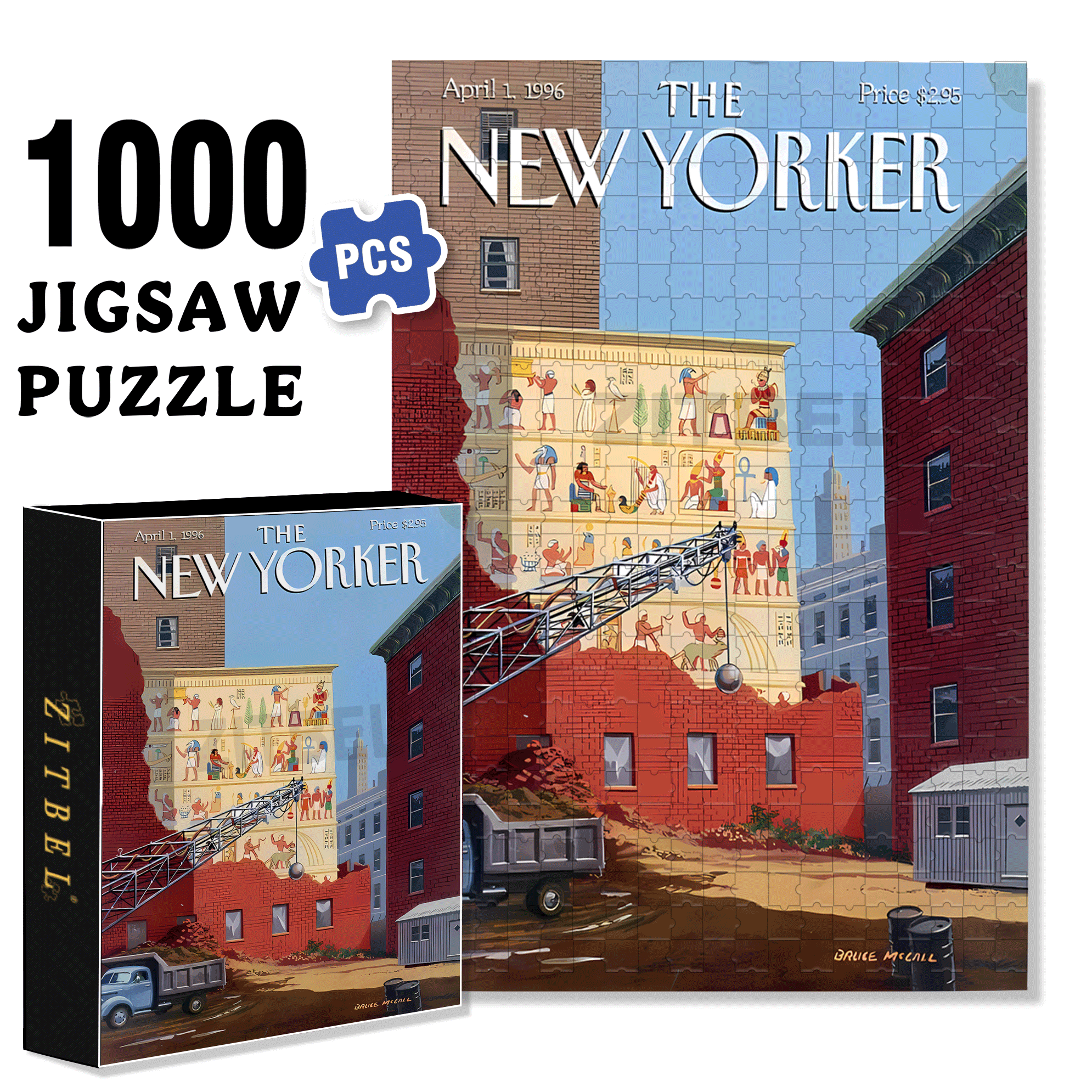 Exterior Wall 500pcs/1000pcs Jigsaw Puzzle, Scratch-Resistant, Interactive Family Game & Brain-Boosting DIY Decor, Perfect for Halloween, Christmas & New Year Gifts, Family Puzzle Game