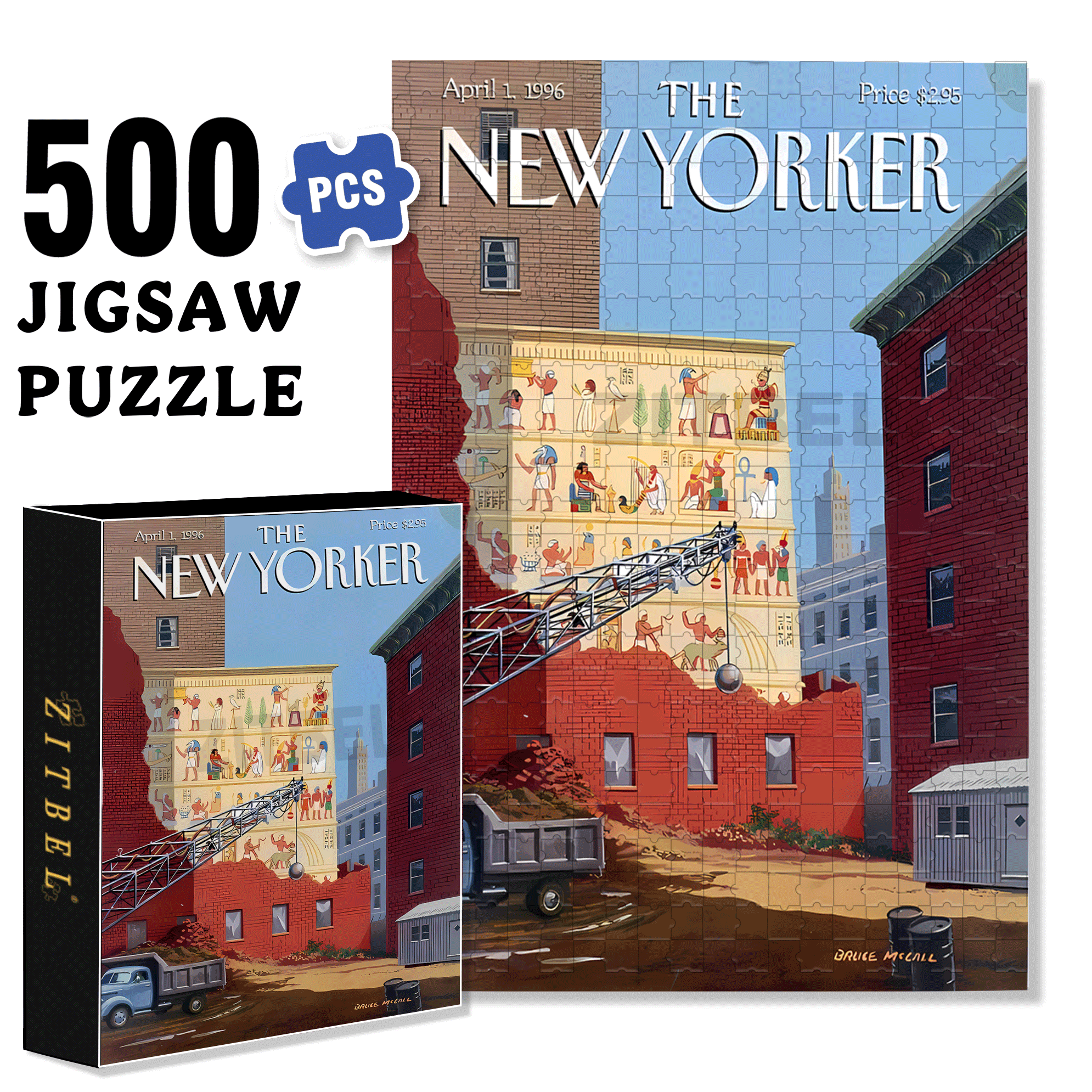 Exterior Wall 500pcs/1000pcs Jigsaw Puzzle, Scratch-Resistant, Interactive Family Game & Brain-Boosting DIY Decor, Perfect for Halloween, Christmas & New Year Gifts, Family Puzzle Game