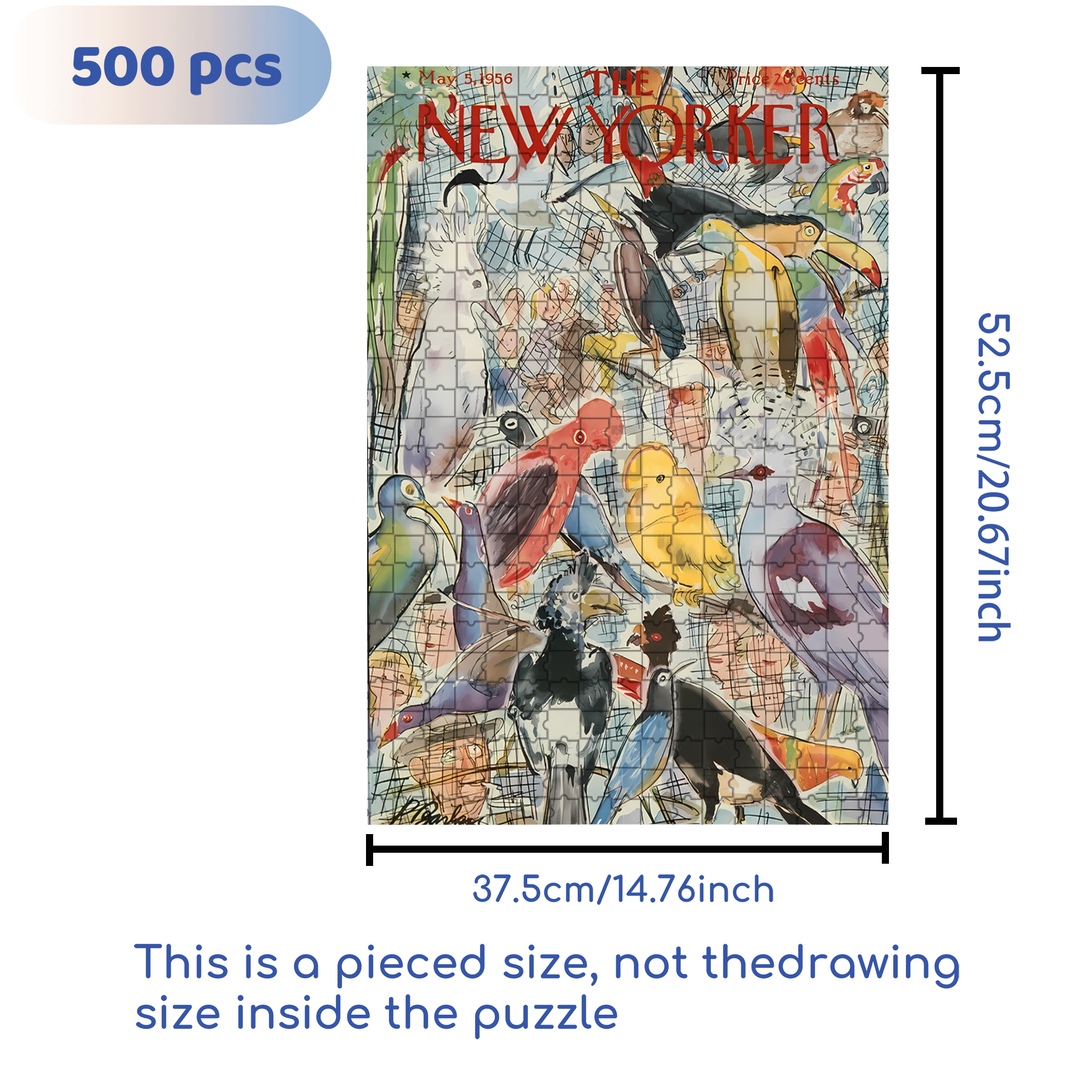 Feathered Friends 500pcs/1000pcs Jigsaw Puzzle, Scratch-Resistant, Interactive Family Game & Brain-Boosting DIY Decor, Perfect for Halloween, Christmas & New Year Gifts, Family Puzzle Game
