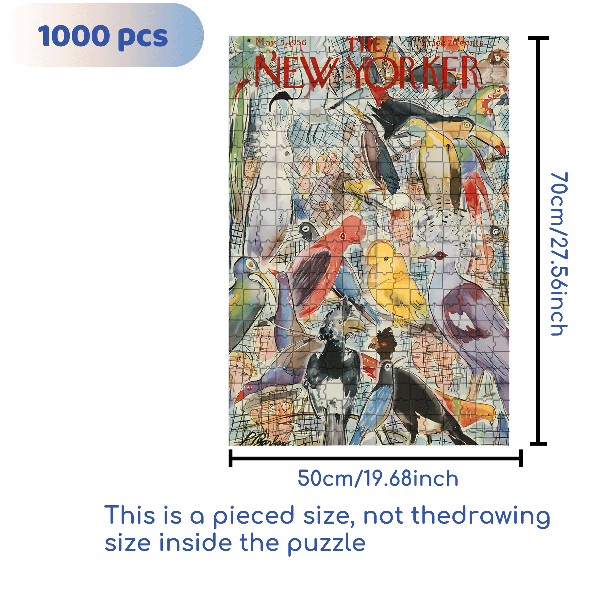 Feathered Friends 500pcs/1000pcs Jigsaw Puzzle, Scratch-Resistant, Interactive Family Game & Brain-Boosting DIY Decor, Perfect for Halloween, Christmas & New Year Gifts, Family Puzzle Game