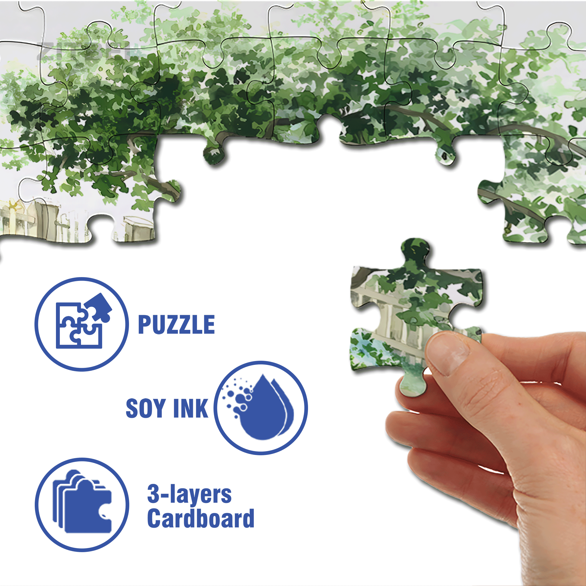 Garten by Inge 500pcs/1000pcs Jigsaw Puzzle, Scratch-Resistant, Interactive Family Game & Brain-Boosting DIY Decor, Perfect for Halloween, Christmas & New Year Gifts, Family Puzzle Game