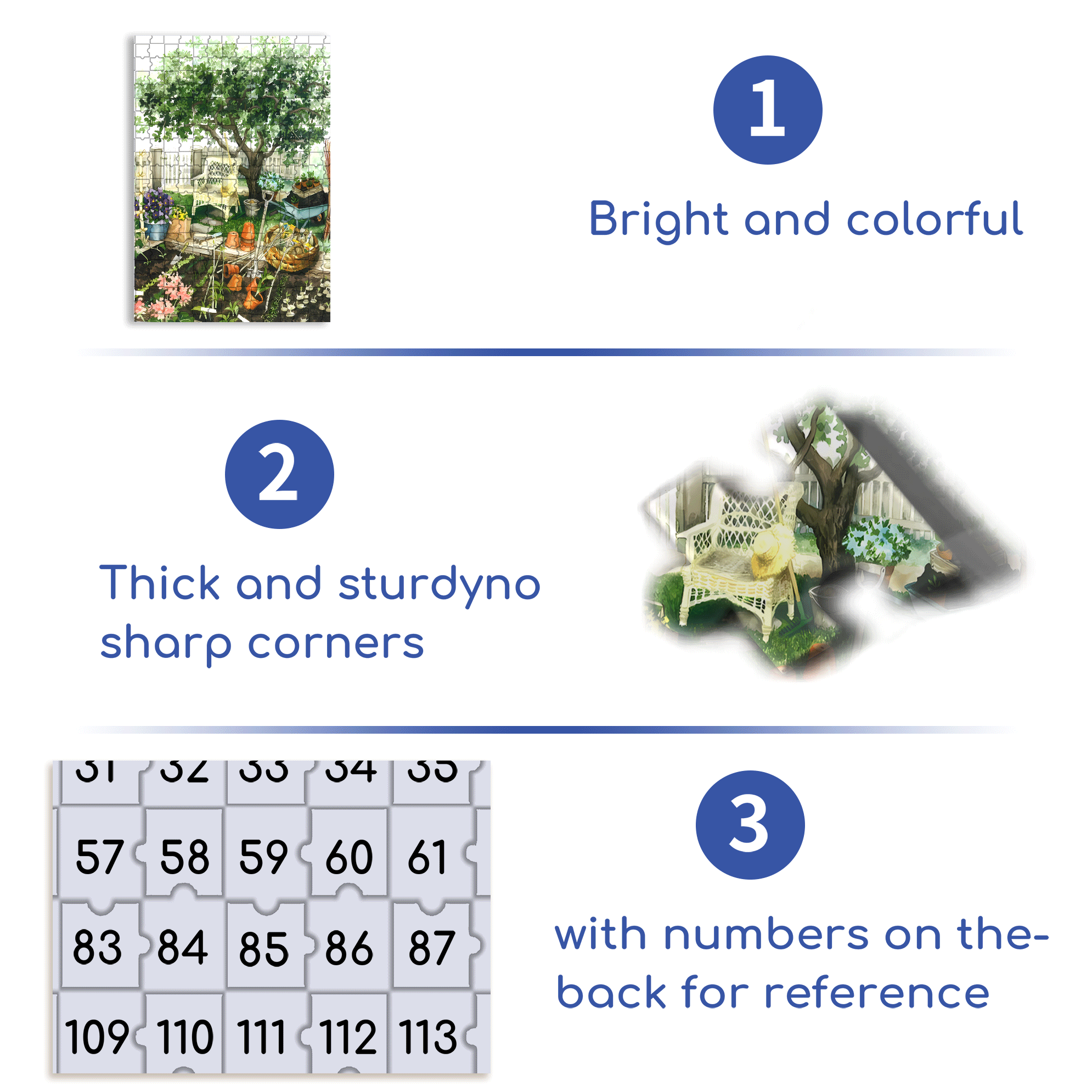 Garten by Inge 500pcs/1000pcs Jigsaw Puzzle, Scratch-Resistant, Interactive Family Game & Brain-Boosting DIY Decor, Perfect for Halloween, Christmas & New Year Gifts, Family Puzzle Game