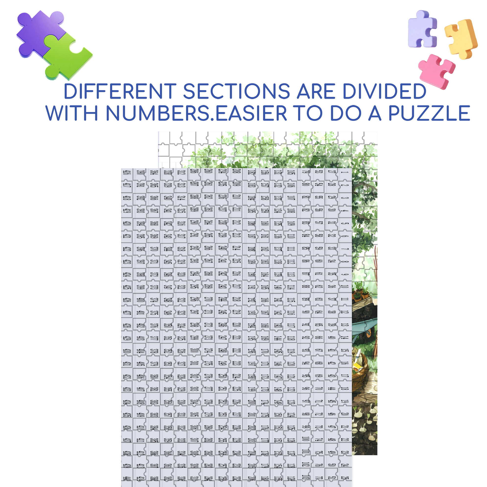 Garten by Inge 500pcs/1000pcs Jigsaw Puzzle, Scratch-Resistant, Interactive Family Game & Brain-Boosting DIY Decor, Perfect for Halloween, Christmas & New Year Gifts, Family Puzzle Game