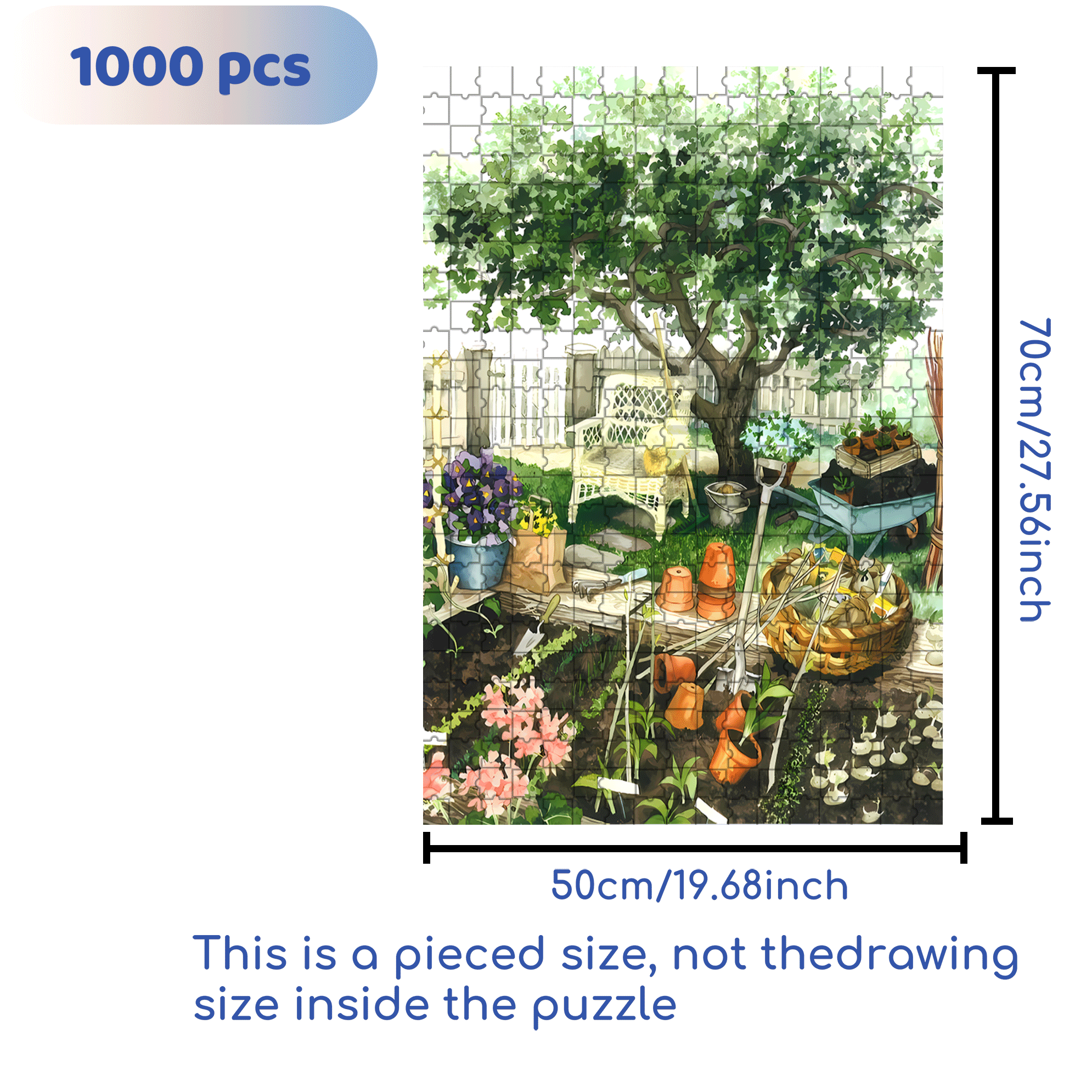 Garten by Inge 500pcs/1000pcs Jigsaw Puzzle, Scratch-Resistant, Interactive Family Game & Brain-Boosting DIY Decor, Perfect for Halloween, Christmas & New Year Gifts, Family Puzzle Game