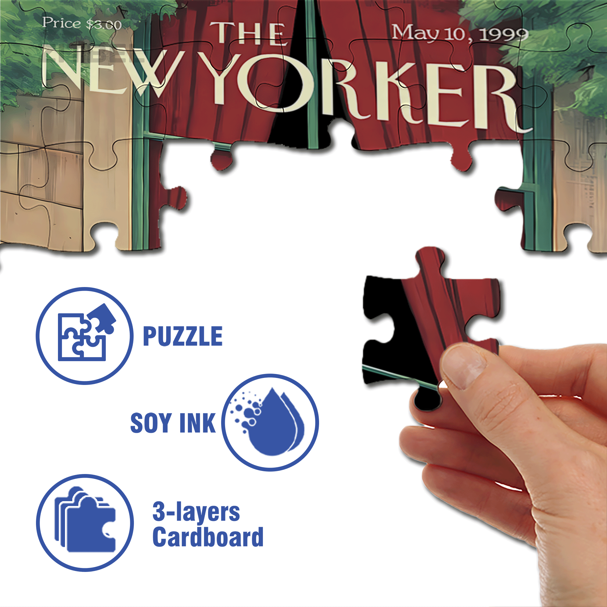 Here's to You 500pcs/1000pcs Jigsaw Puzzle, Scratch-Resistant, Interactive Family Game & Brain-Boosting DIY Decor, Perfect for Halloween, Christmas & New Year Gifts, Family Puzzle Game