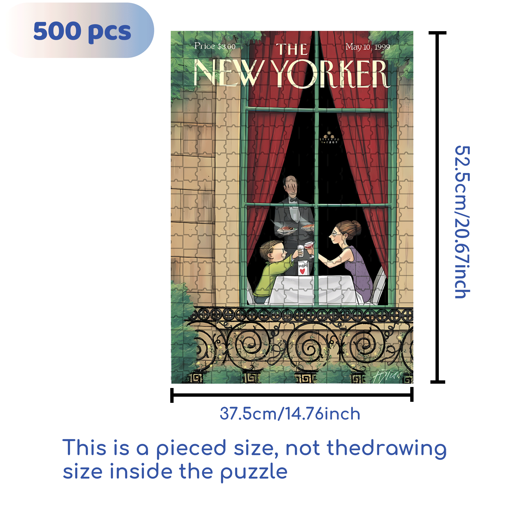 Here's to You 500pcs/1000pcs Jigsaw Puzzle, Scratch-Resistant, Interactive Family Game & Brain-Boosting DIY Decor, Perfect for Halloween, Christmas & New Year Gifts, Family Puzzle Game