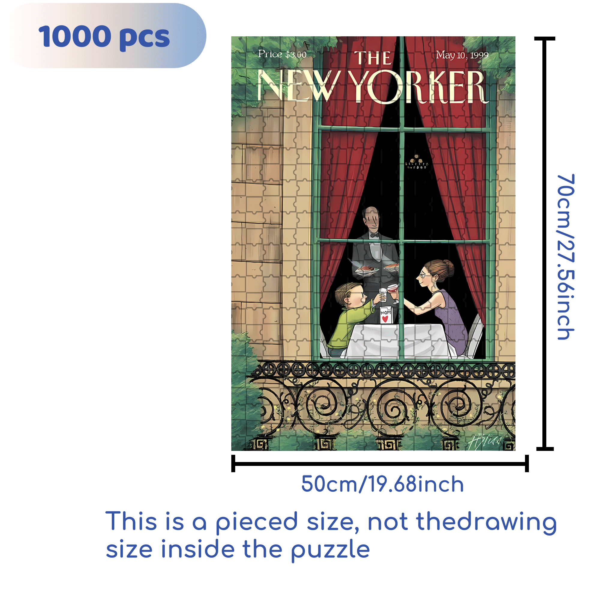 Here's to You 500pcs/1000pcs Jigsaw Puzzle, Scratch-Resistant, Interactive Family Game & Brain-Boosting DIY Decor, Perfect for Halloween, Christmas & New Year Gifts, Family Puzzle Game
