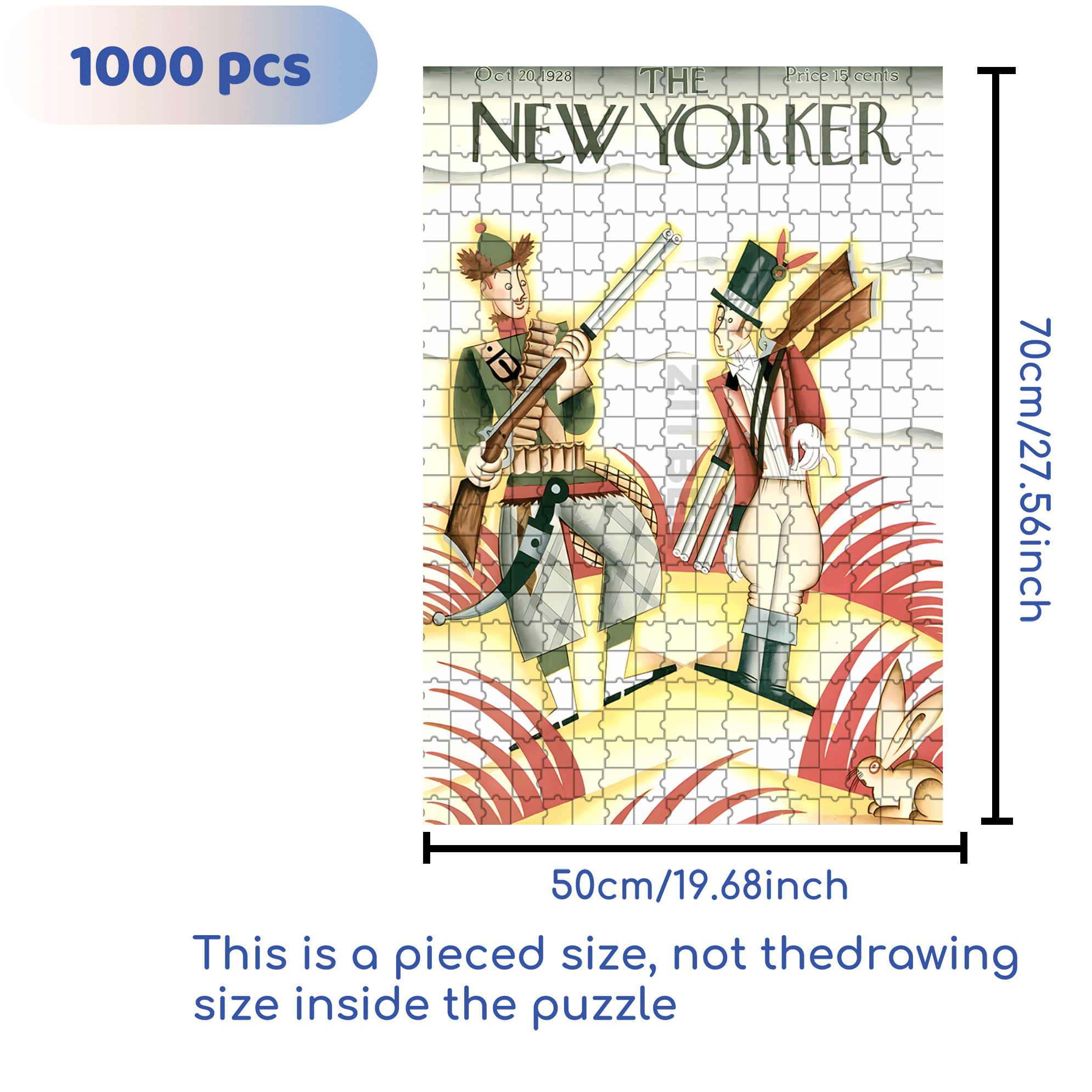 Hunt 500pcs/1000pcs Jigsaw Puzzle, Scratch-Resistant, Interactive Family Game & Brain-Boosting DIY Decor, Perfect for Halloween, Christmas & New Year Gifts, Family Puzzle Game