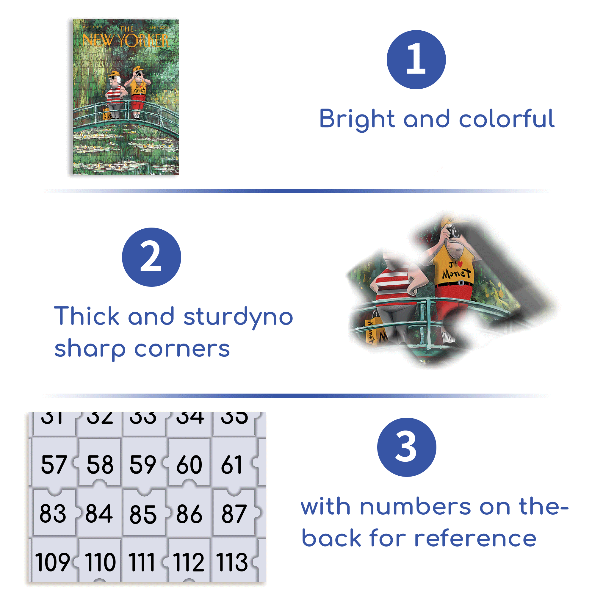 I Heart Monet 500pcs/1000pcs Jigsaw Puzzle, Scratch-Resistant, Interactive Family Game & Brain-Boosting DIY Decor, Perfect for Halloween, Christmas & New Year Gifts, Family Puzzle Game