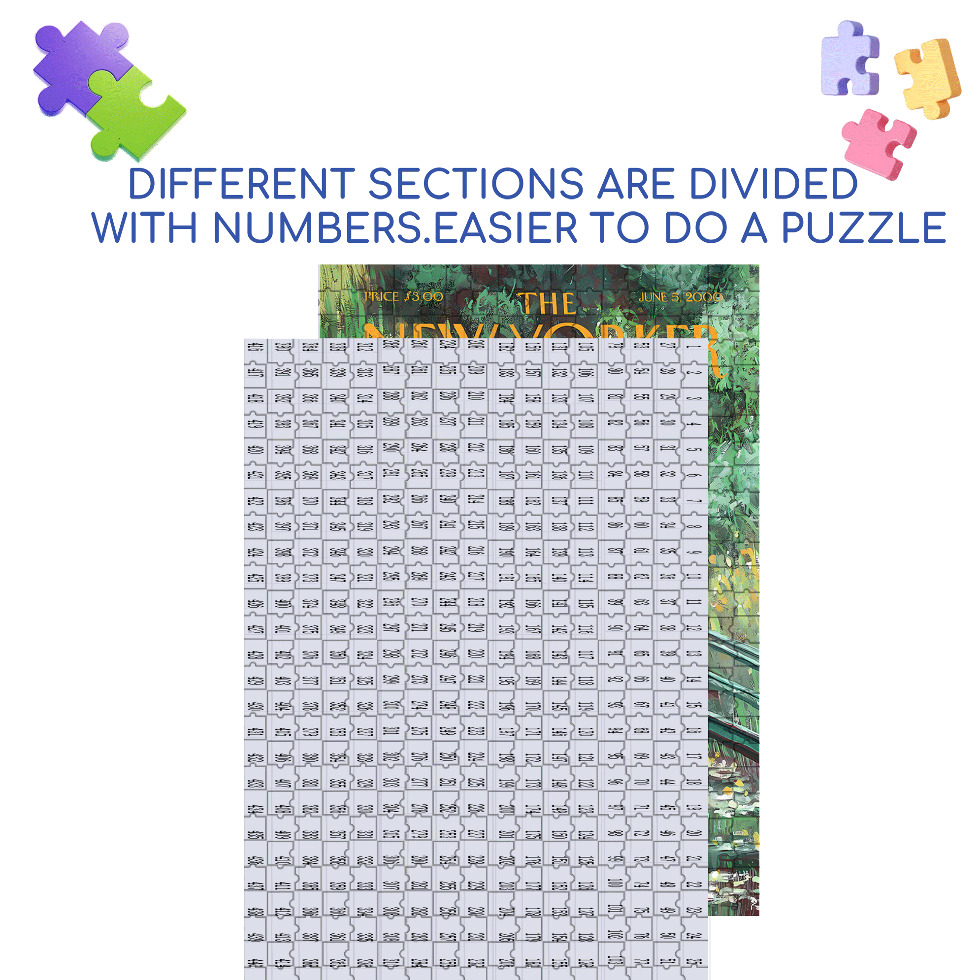 I Heart Monet 500pcs/1000pcs Jigsaw Puzzle, Scratch-Resistant, Interactive Family Game & Brain-Boosting DIY Decor, Perfect for Halloween, Christmas & New Year Gifts, Family Puzzle Game