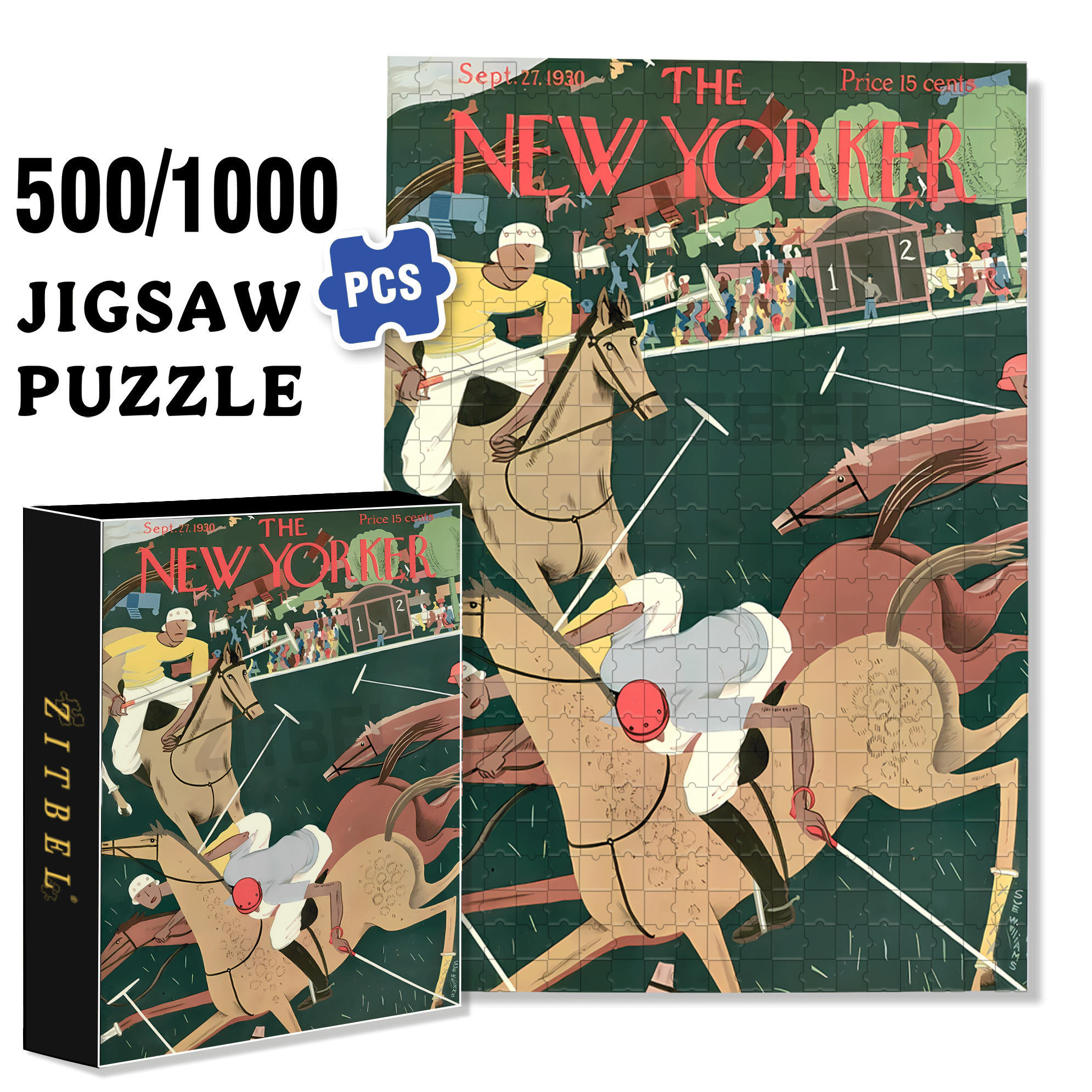 Intense Match 500pcs/1000pcs Jigsaw Puzzle, Scratch-Resistant, Interactive Family Game & Brain-Boosting DIY Decor, Perfect for Halloween, Christmas & New Year Gifts, Family Puzzle Game