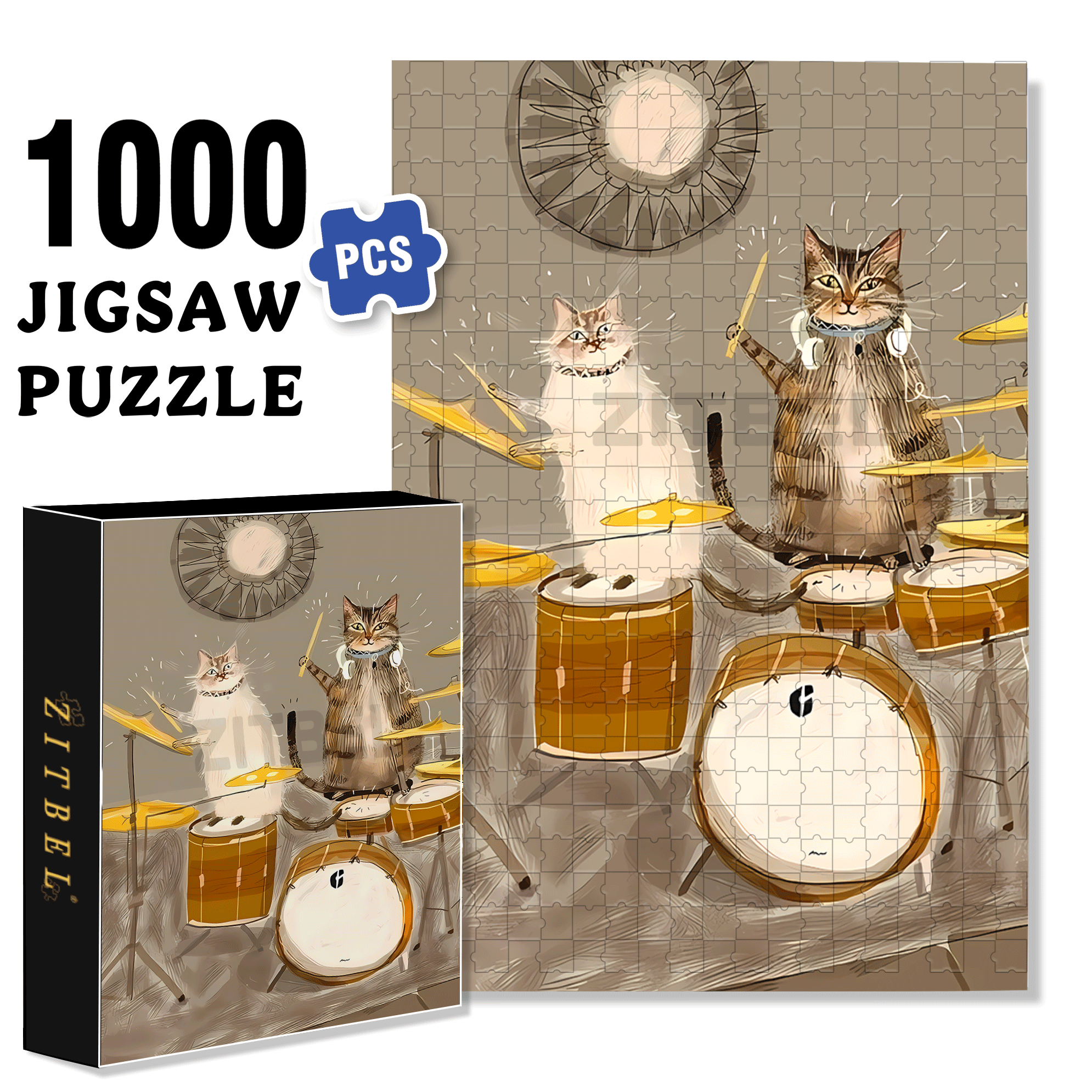 Like-minded 500pcs/1000pcs Jigsaw Puzzle, Scratch-Resistant, Interactive Family Game & Brain-Boosting DIY Decor, Perfect for Halloween, Christmas & New Year Gifts, Family Puzzle Game