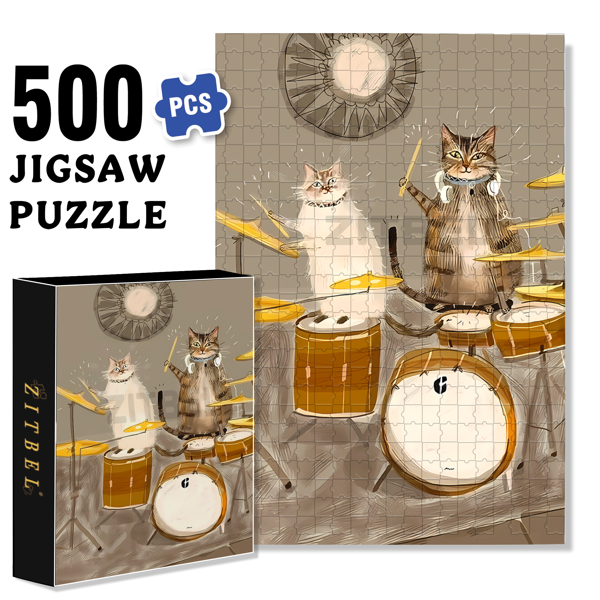 Like-minded 500pcs/1000pcs Jigsaw Puzzle, Scratch-Resistant, Interactive Family Game & Brain-Boosting DIY Decor, Perfect for Halloween, Christmas & New Year Gifts, Family Puzzle Game