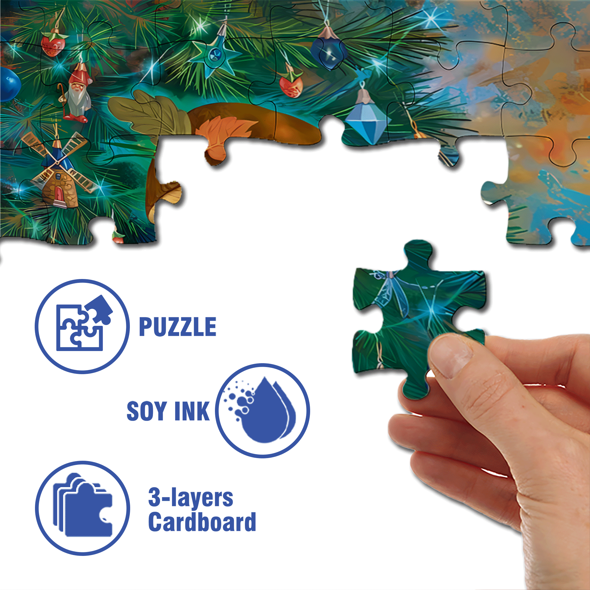 Melodious Flute Sound 500pcs/1000pcs Jigsaw Puzzle, Scratch-Resistant, Interactive Family Game & Brain-Boosting DIY Decor, Perfect for Halloween, Christmas & New Year Gifts, Family Puzzle Game