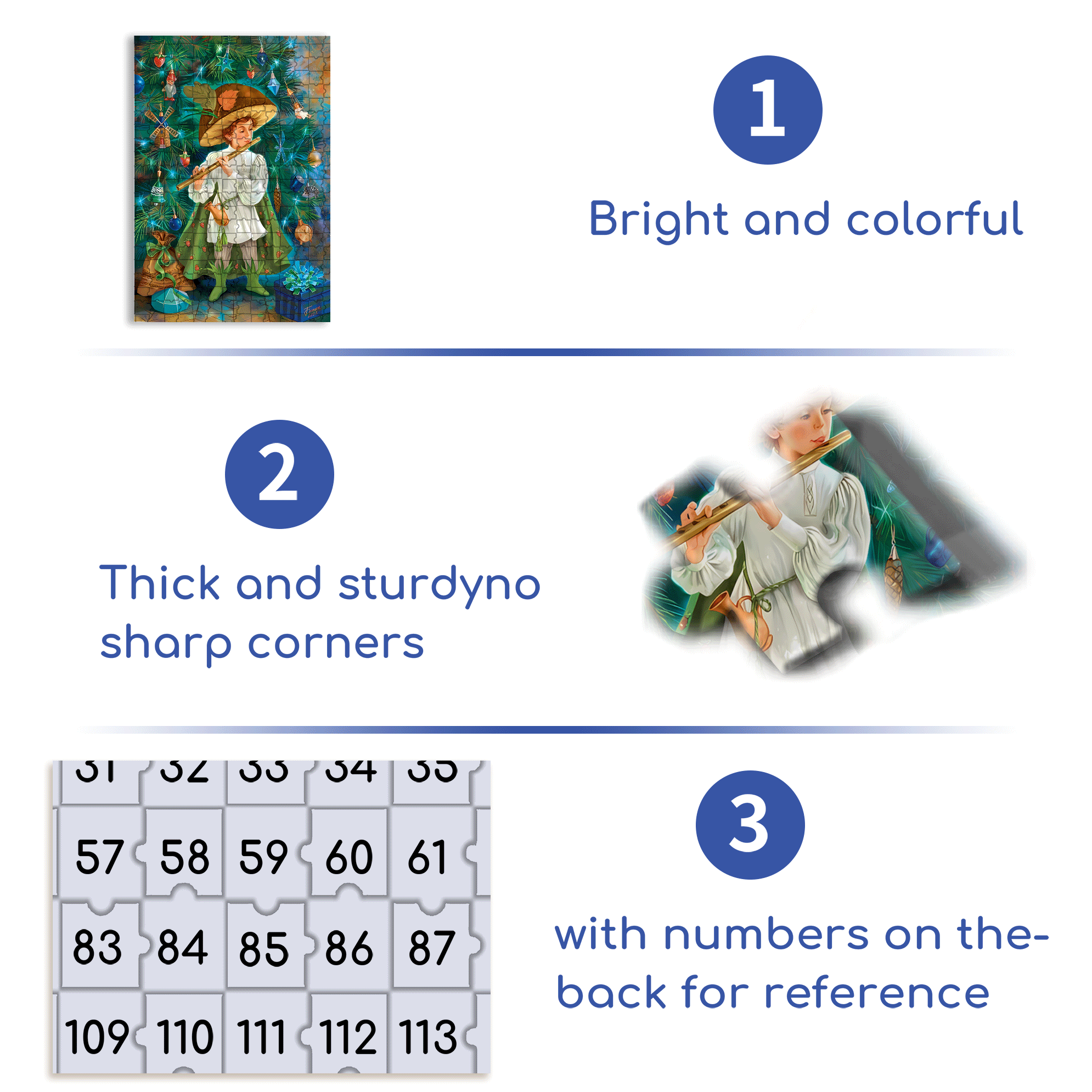 Melodious Flute Sound 500pcs/1000pcs Jigsaw Puzzle, Scratch-Resistant, Interactive Family Game & Brain-Boosting DIY Decor, Perfect for Halloween, Christmas & New Year Gifts, Family Puzzle Game