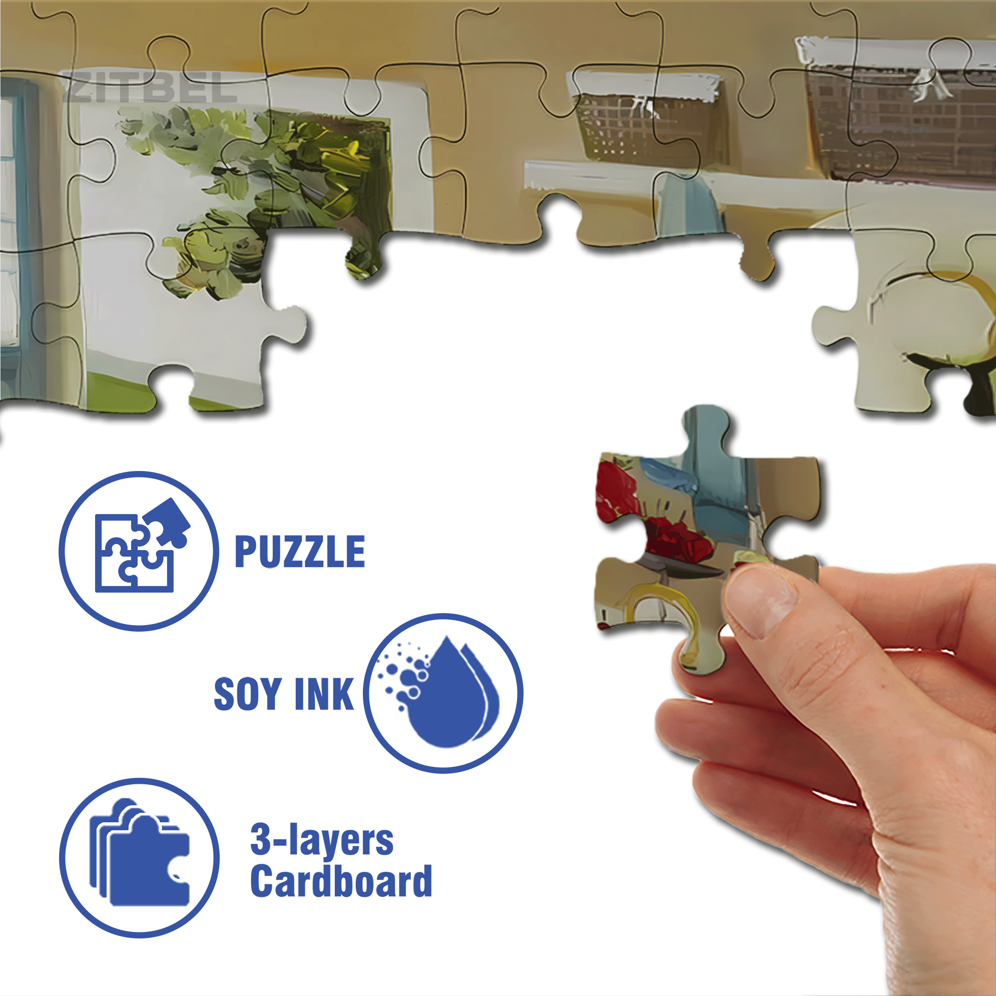 Mrs Ismay's Home 500pcs/1000pcs Jigsaw Puzzle, Scratch-Resistant, Interactive Family Game & Brain-Boosting DIY Decor, Perfect for Halloween, Christmas & New Year Gifts, Family Puzzle Game