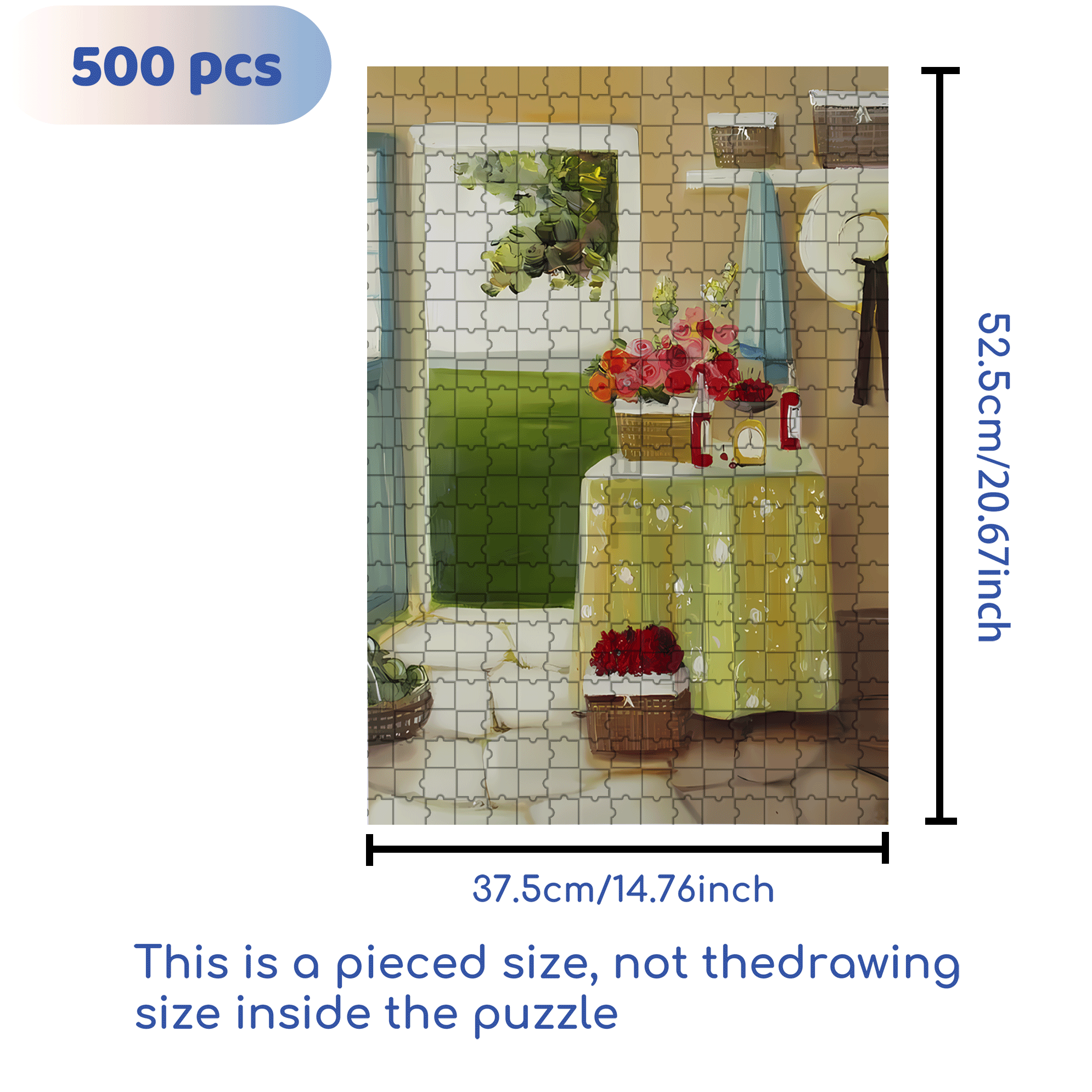 Mrs Ismay's Home 500pcs/1000pcs Jigsaw Puzzle, Scratch-Resistant, Interactive Family Game & Brain-Boosting DIY Decor, Perfect for Halloween, Christmas & New Year Gifts, Family Puzzle Game