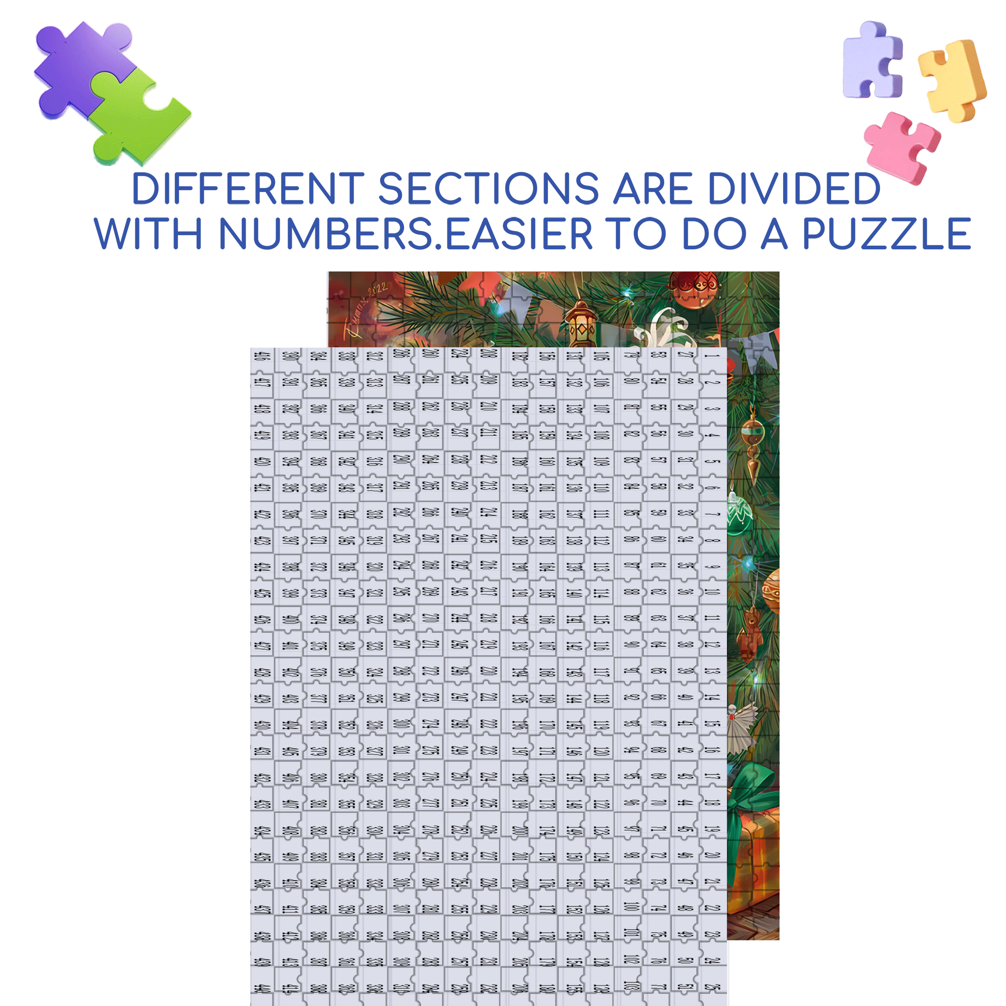Music and Christmas 500pcs/1000pcs Jigsaw Puzzle, Scratch-Resistant, Interactive Family Game & Brain-Boosting DIY Decor, Perfect for Halloween, Christmas & New Year Gifts, Family Puzzle Game